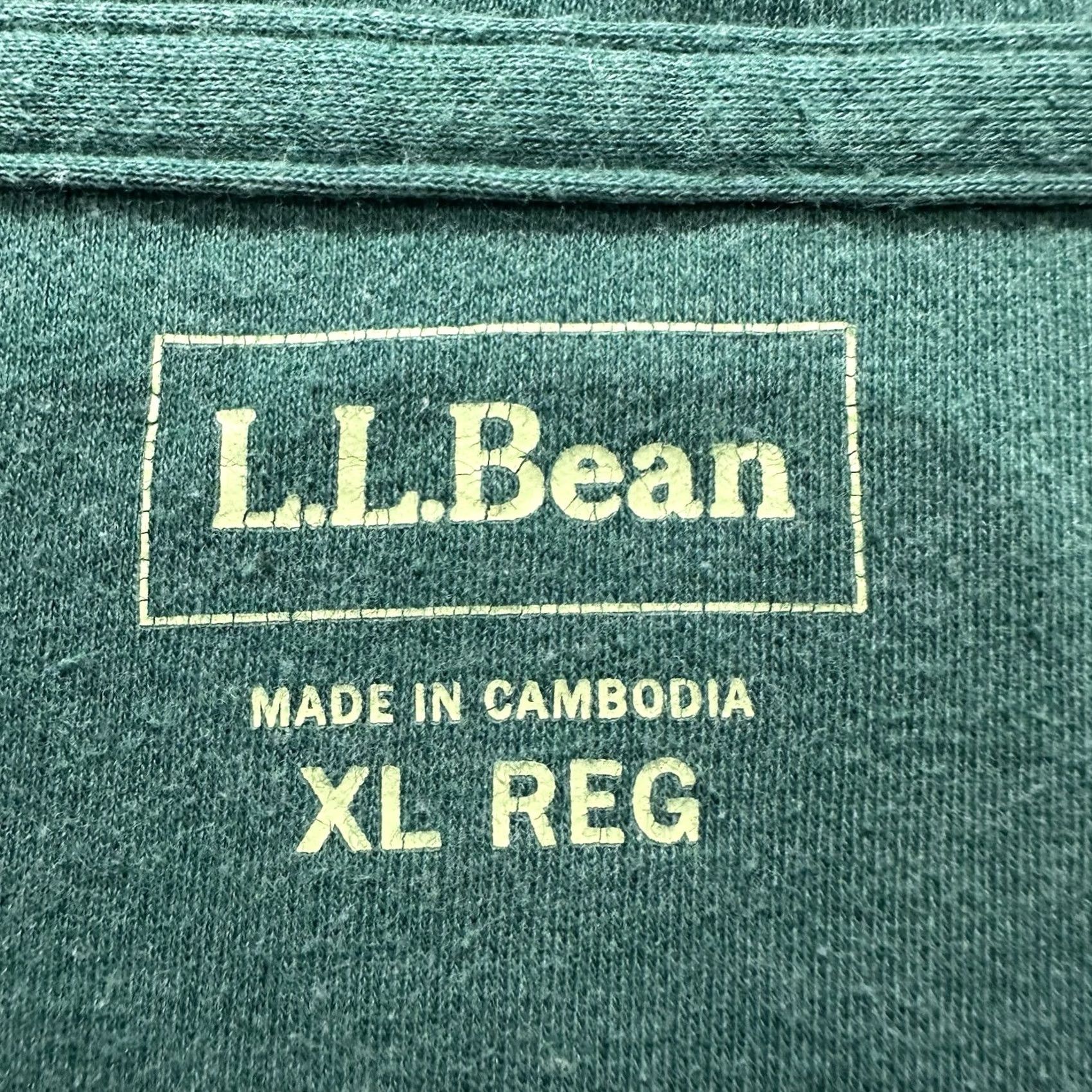 Vintage L.L. Bean Blouse Women's XL Green Long Sleeve Knit Collared Pullover Top EUC Size XL / US 12-14 / IT 48-50 - 4 Thumbnail