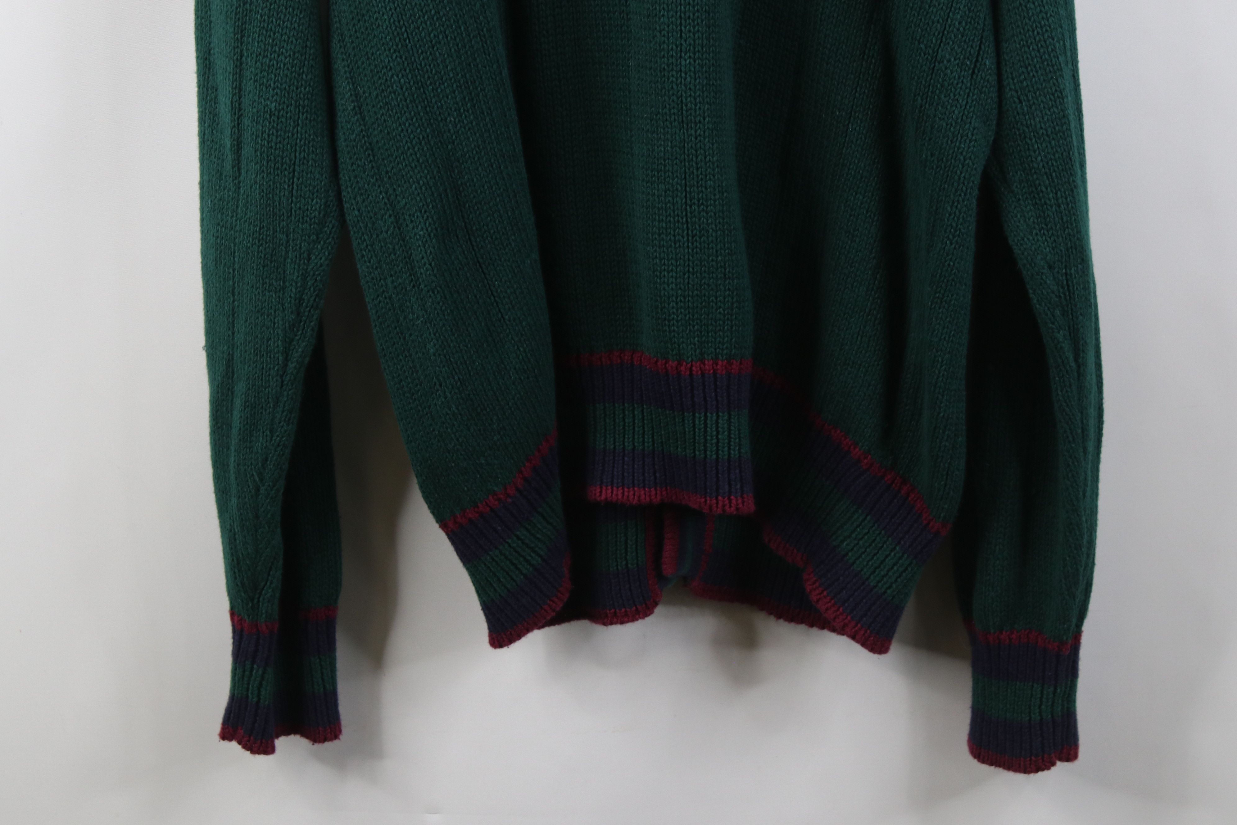 Vintage Vintage 90s Streetwear Ribbed Cable Knit Cardigan Sweater Size US L / EU 52-54 / 3 - 10 Thumbnail