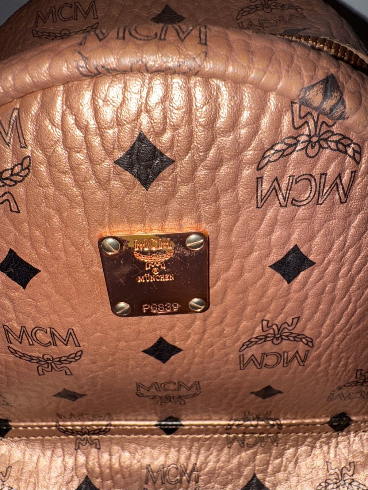 MCM MCM Viestos Small Limited Edition Metallic Bronze Backpack Size ONE SIZE - 10 Thumbnail
