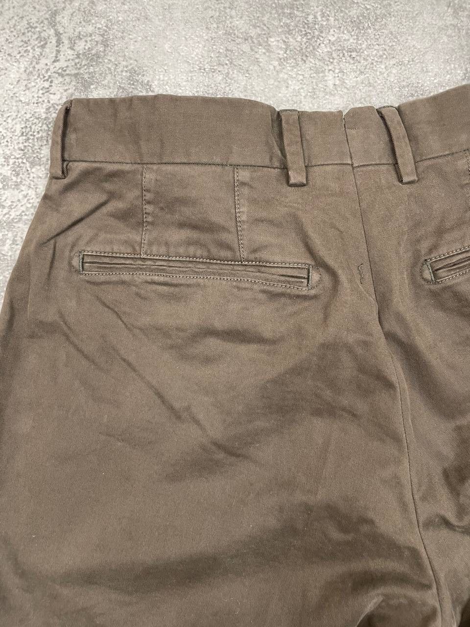 Suitsupply Suitsupply Men Porto Slim Fit Cotton Trousers Brown Size W34 Size US 34 / EU 50 - 3 Thumbnail