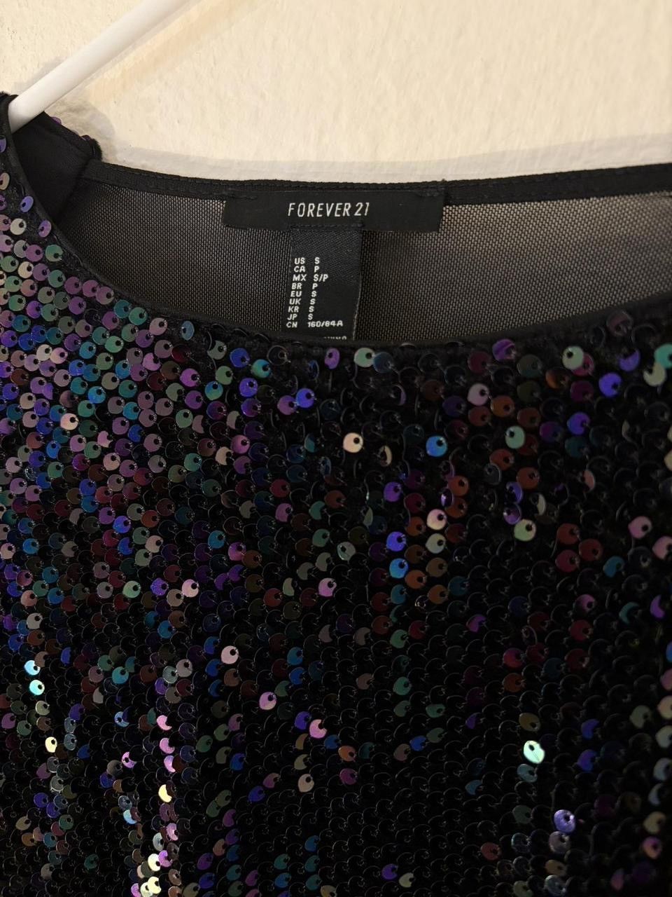Forever 21 forever 21 black multicolor sequin mesh mini dress Size S / US 4 / IT 40 - 3 Thumbnail