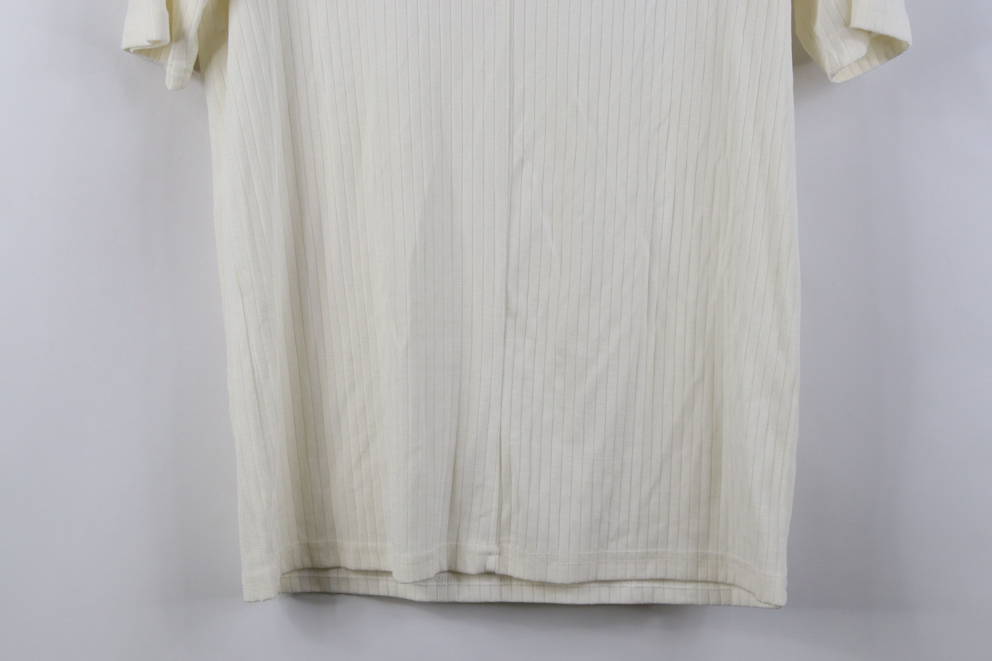 Vintage Vintage 90s Y2K Babydoll Stretch Knit T-Shirt Cream USA Size XL / US 12-14 / IT 48-50 - 11 Thumbnail