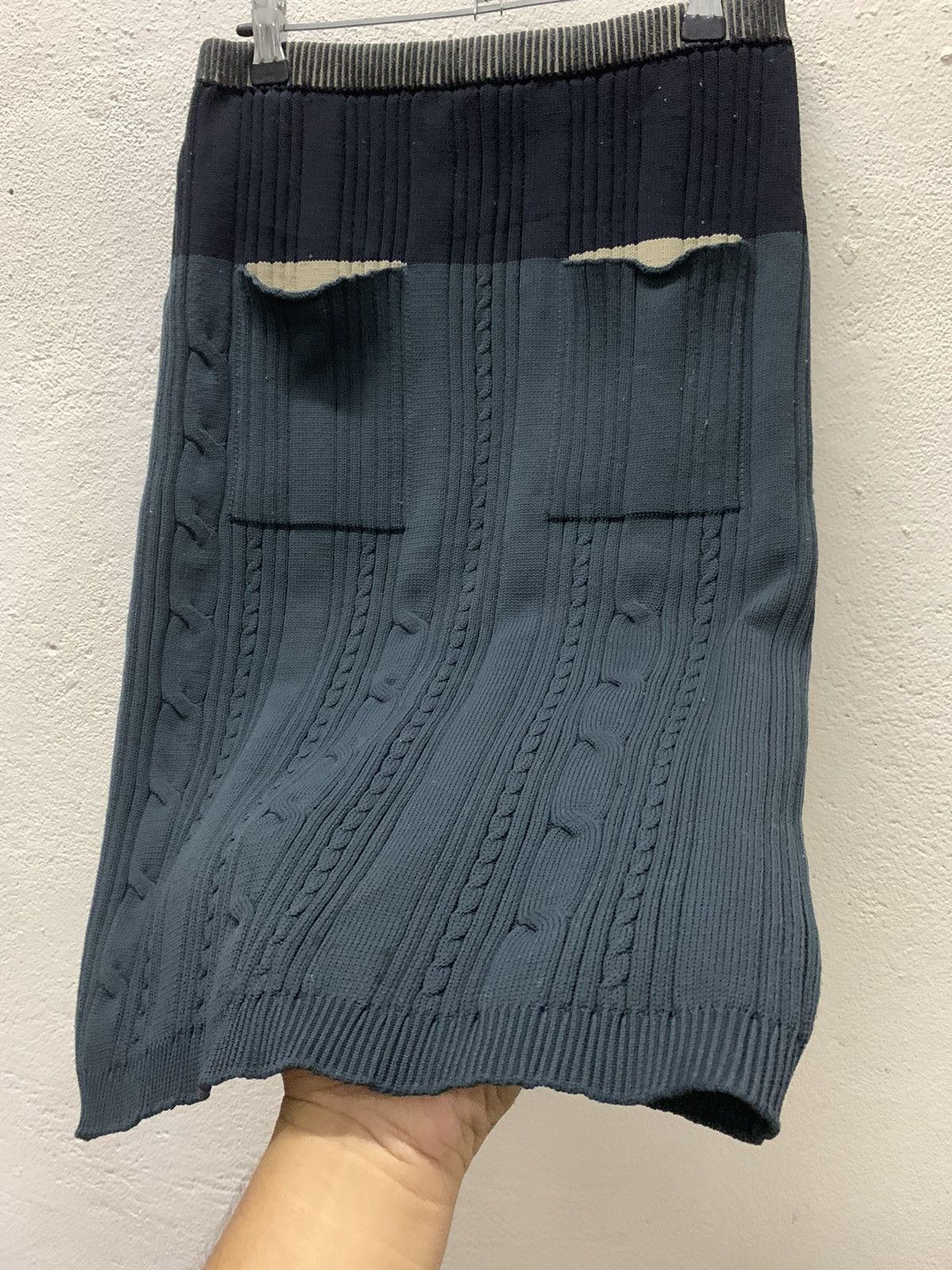 Issey Miyake Issey Miyaki Pleats Please Pocket Point bi-Colour Knit Skirt Size 26" / US 2 / IT 38 - 6 Thumbnail