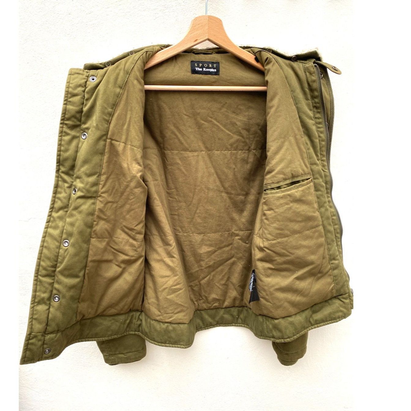 The Kooples Kaki Bomber Jacket Size US S / EU 44-46 / 1 - 3 Thumbnail