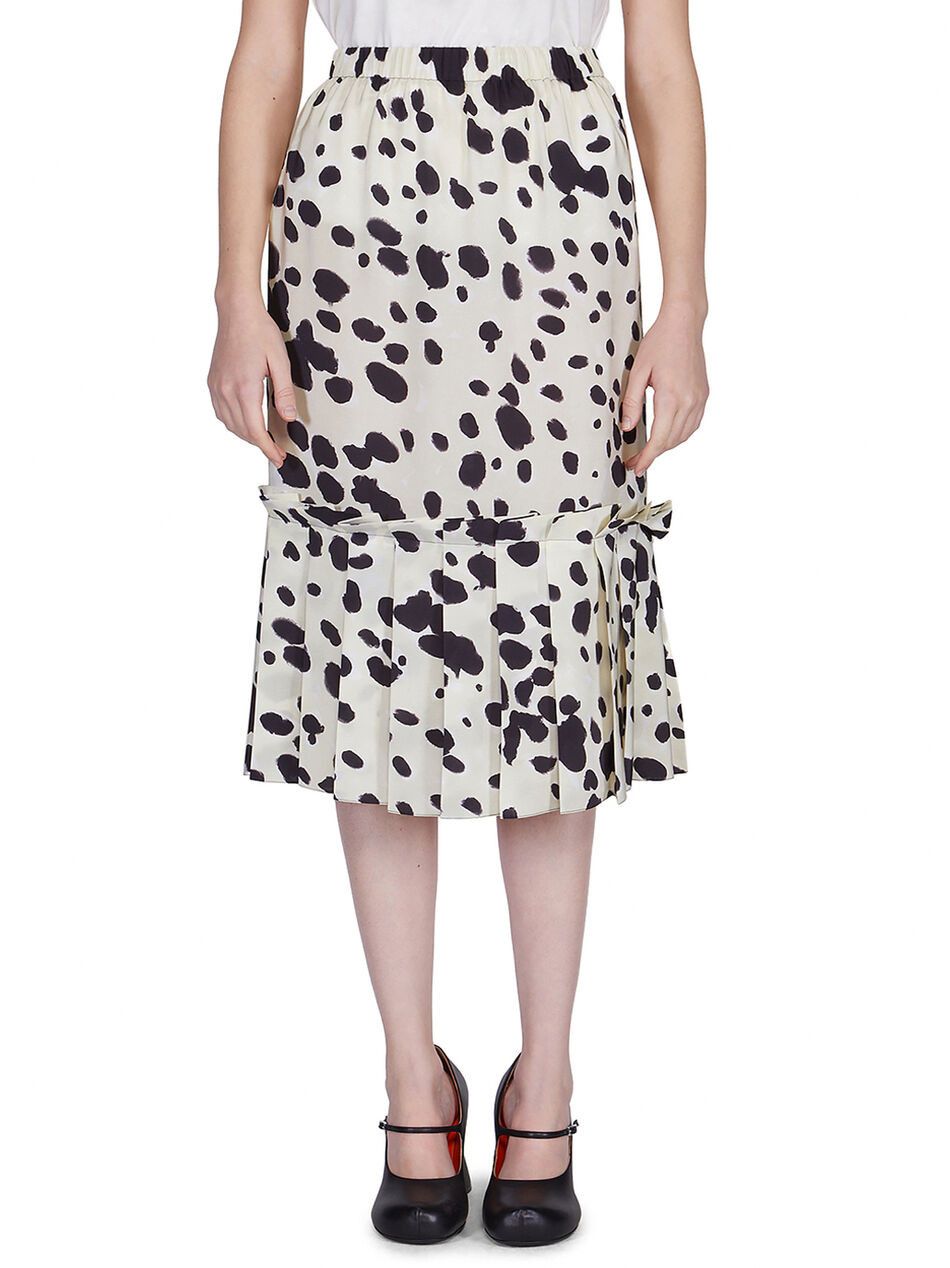 Marni o1y1125 Midi Skirt in White/Black Size 27" / US 4 / IT 40 - 1 Thumbnail