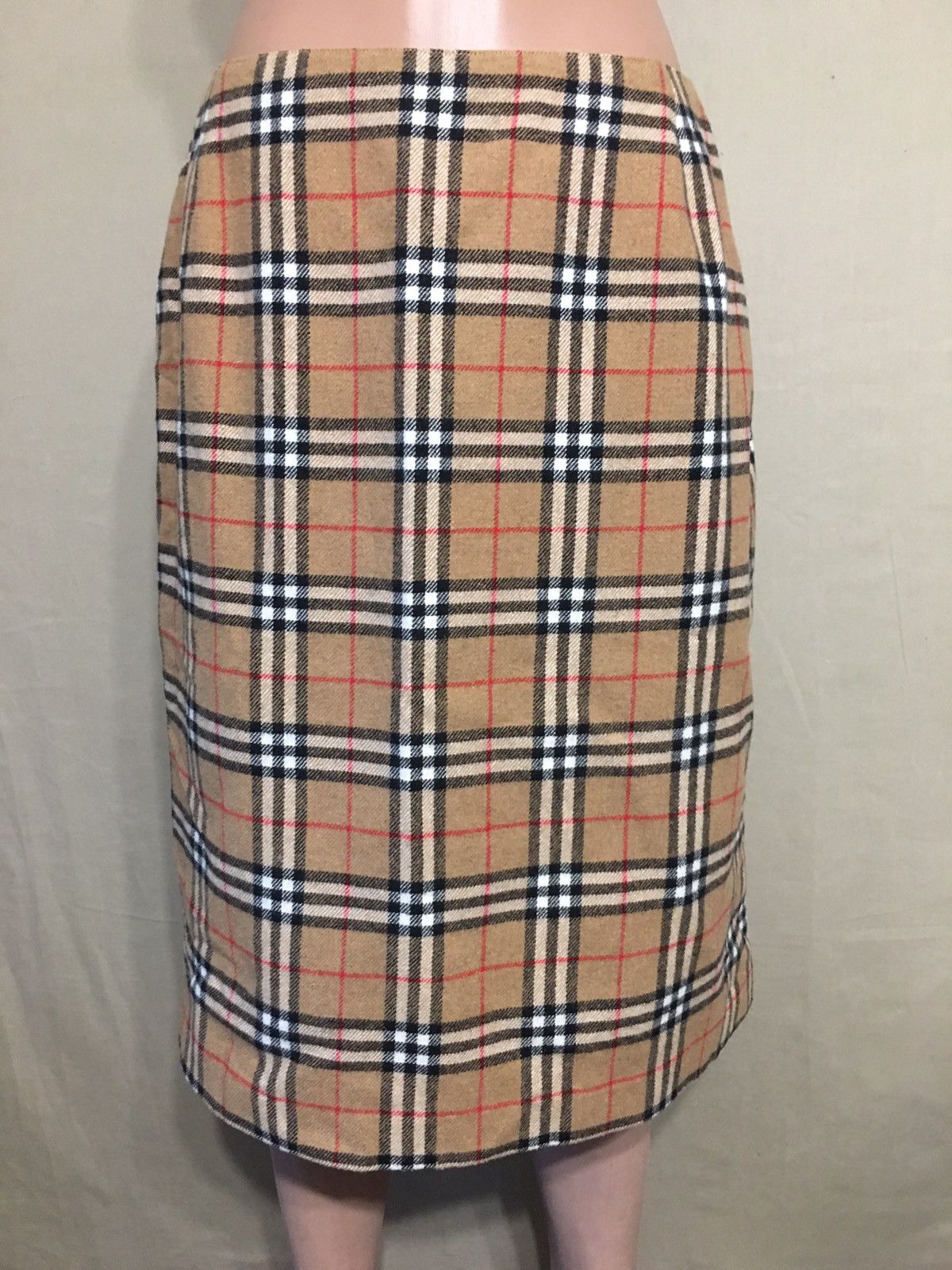 Burberry × Vintage Vintage 80s Burberry’s Check Wool Skirt Size 31" - 1 Thumbnail