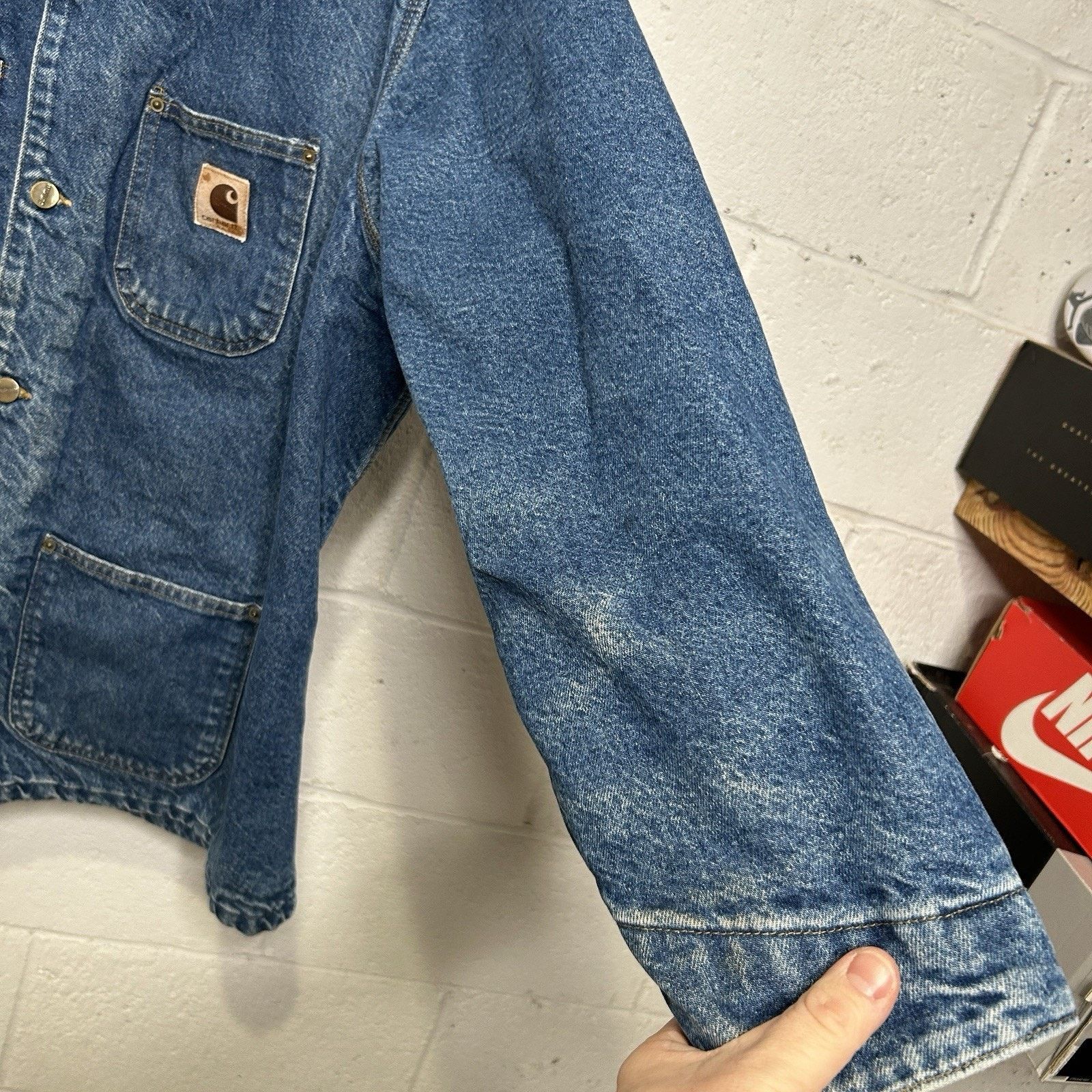 Carhartt Vintage Carhartt Blanket-Lined Denim Chore Coat “Darkstone” Size US XL / EU 56 / 4 - 6 Thumbnail