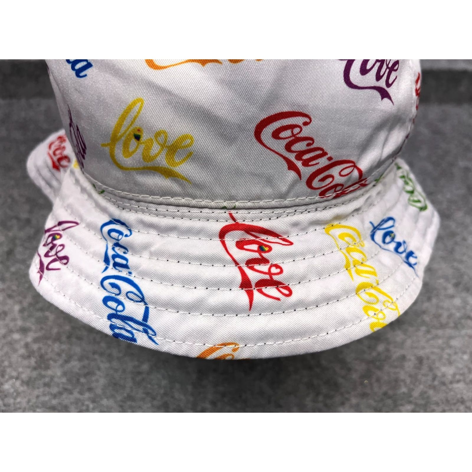 Vintage Coca Cola Hat Cap Strap Back Adult Rainbow AOP Cotton Love Pride Reversible Size ONE SIZE - 3 Thumbnail