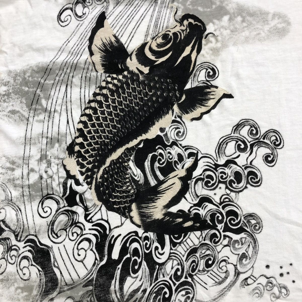 Karakuri Tamashii Vintage Karakuri Tamashii Koi Japanese Polo Shirt Ed Hardy Size US L / EU 52-54 / 3 - 8 Thumbnail