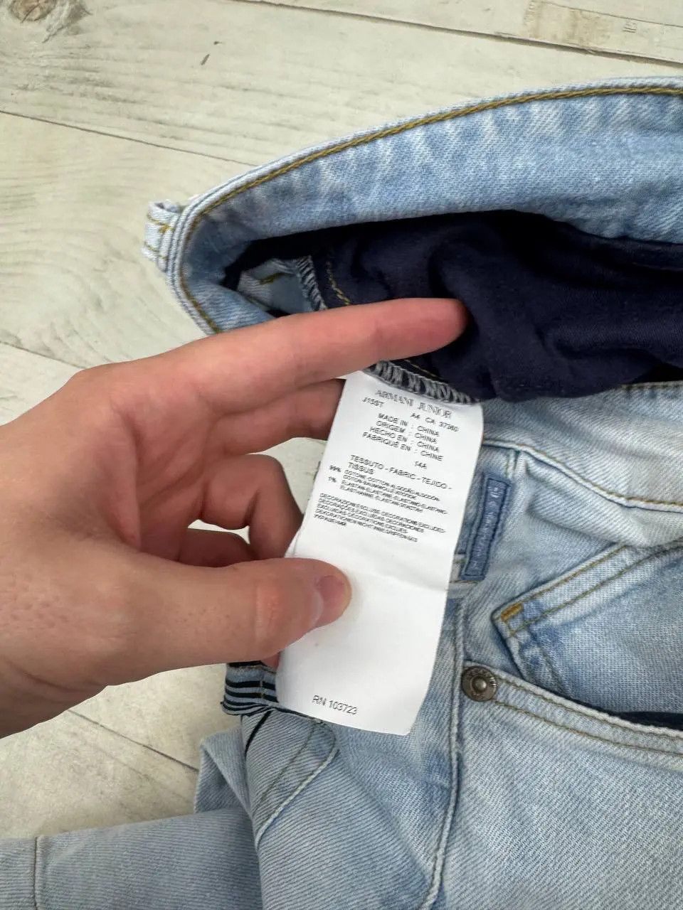 Armani Vintage Armani Big Logo Denim Jeans Size US 28 / EU 44 - 10 Thumbnail