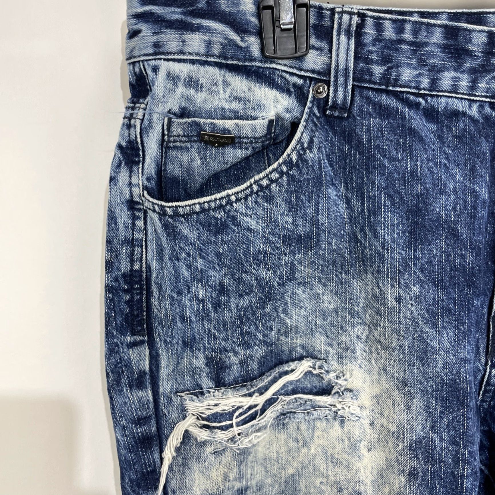 Southpole Southpole Jeans Hip Hop Blue 36x30 Distressed High Rise Regular 5-Pocket Denim Men’s Men Size US 36 / EU 52 - 2 Thumbnail