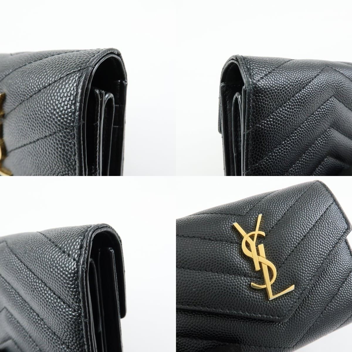 Saint Laurent Paris Saint Laurent Monogram Matelasse Compact Wallet Calfskin Size ONE SIZE - 5 Thumbnail