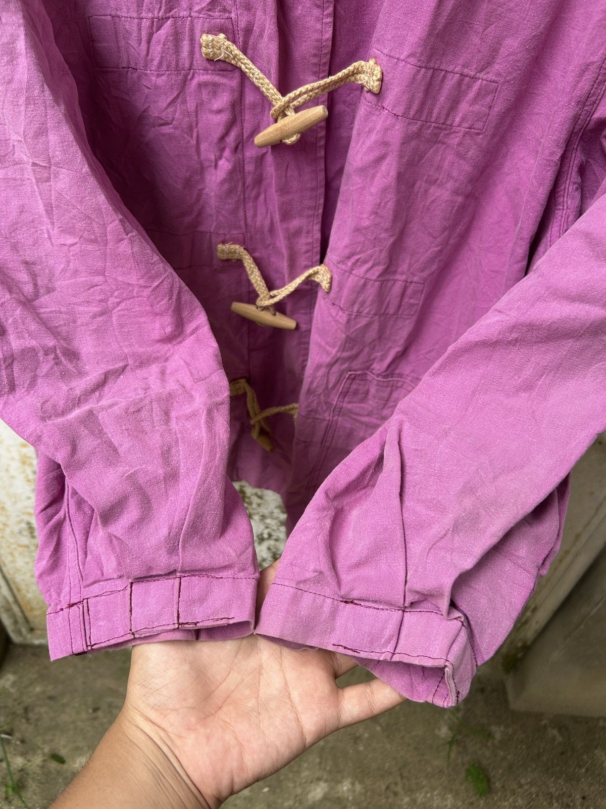 Vintage Vintage 80s-90s Polo Ralph Lauren Toggle Hoodie Sun Faded Size US L / EU 52-54 / 3 - 7 Thumbnail