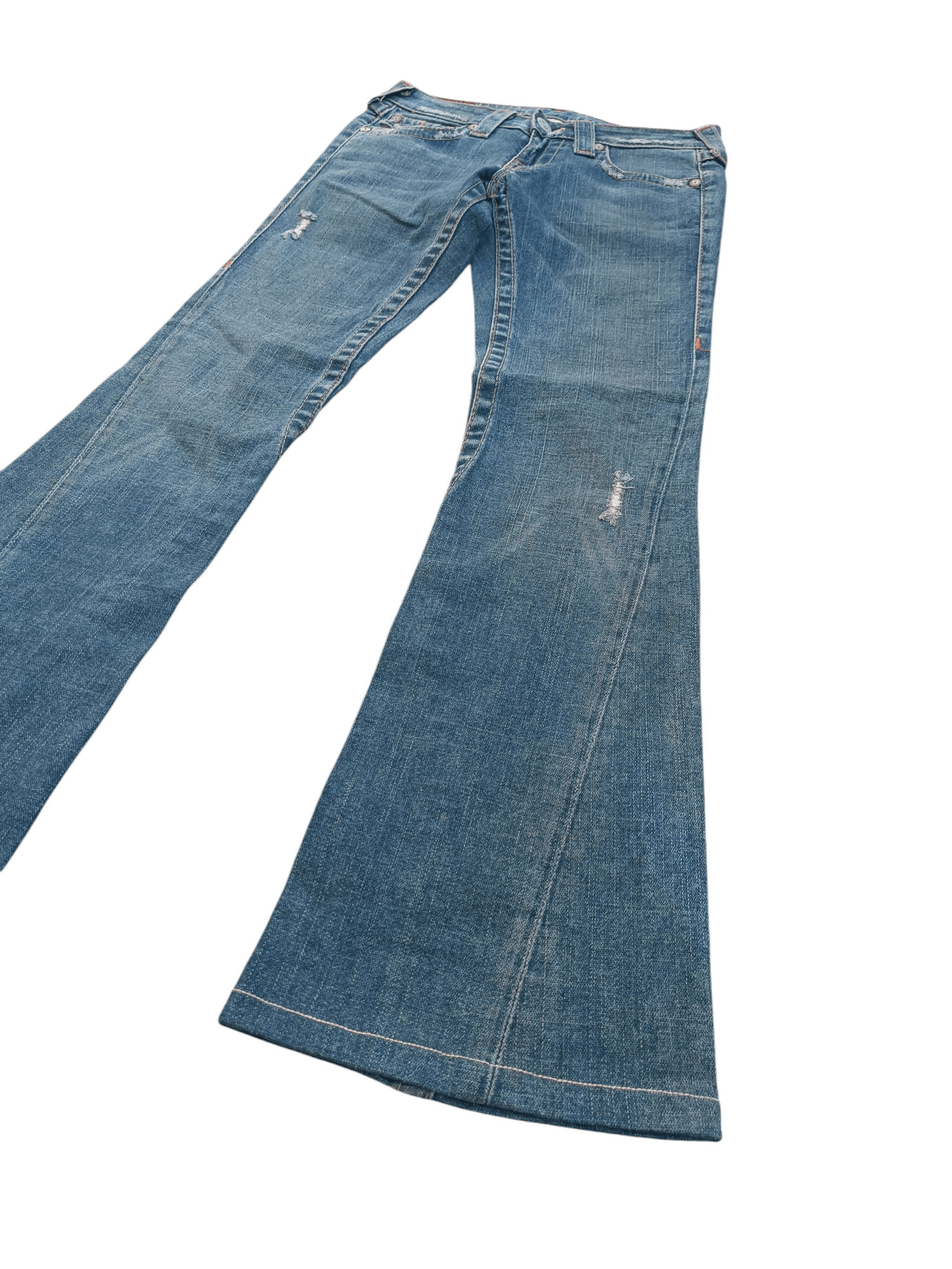 American Apparel × True Religion VINTAGE FLARED 💥 TRUE RELIGION DISTRESSED JOEY DENIM TR12 Size 27" / US 4 / IT 40 - 2 Thumbnail