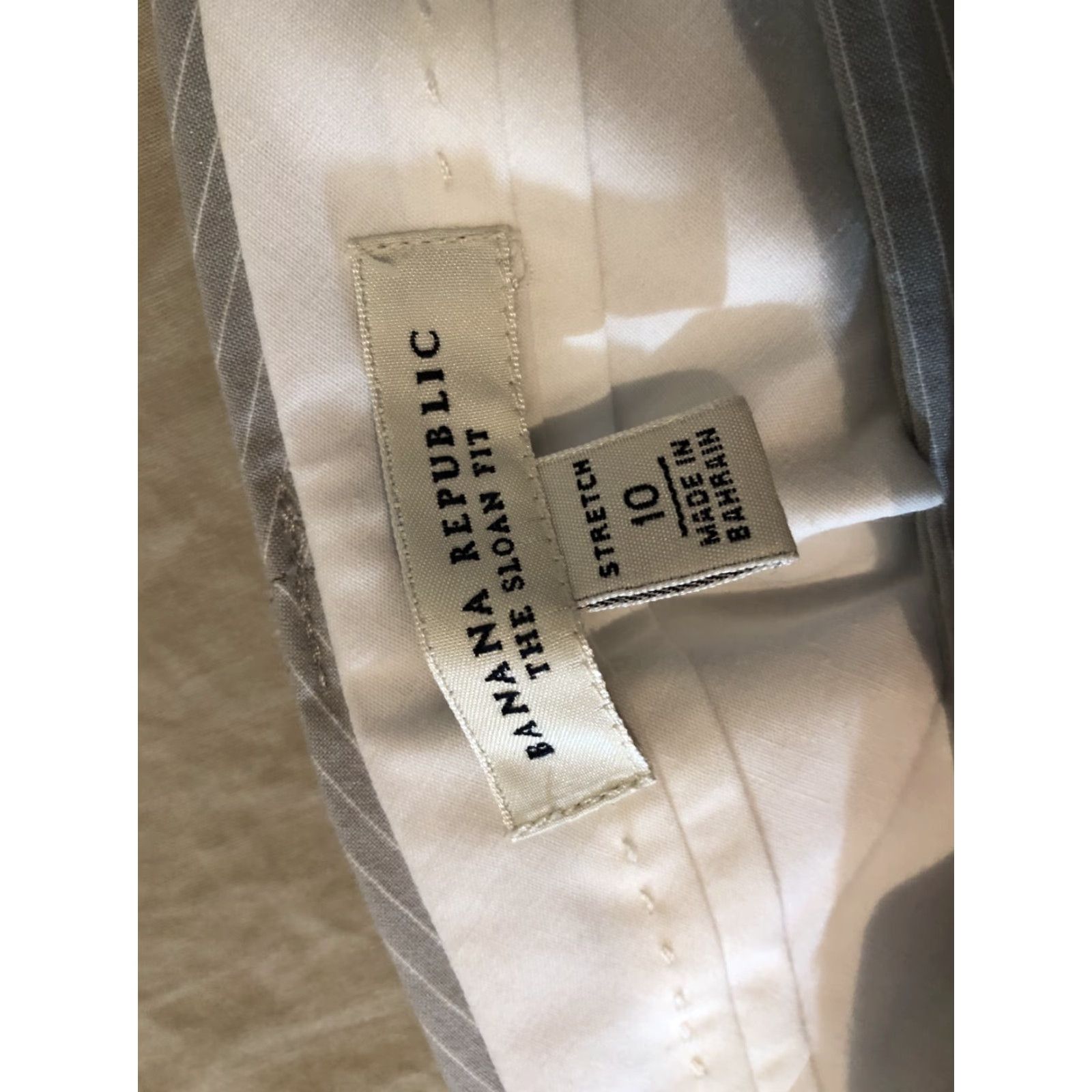 Banana Republic Womens Banana Republic Dress Pants 10 Gray Cotton Size 32" / US 10 / IT 46 - 4 Thumbnail