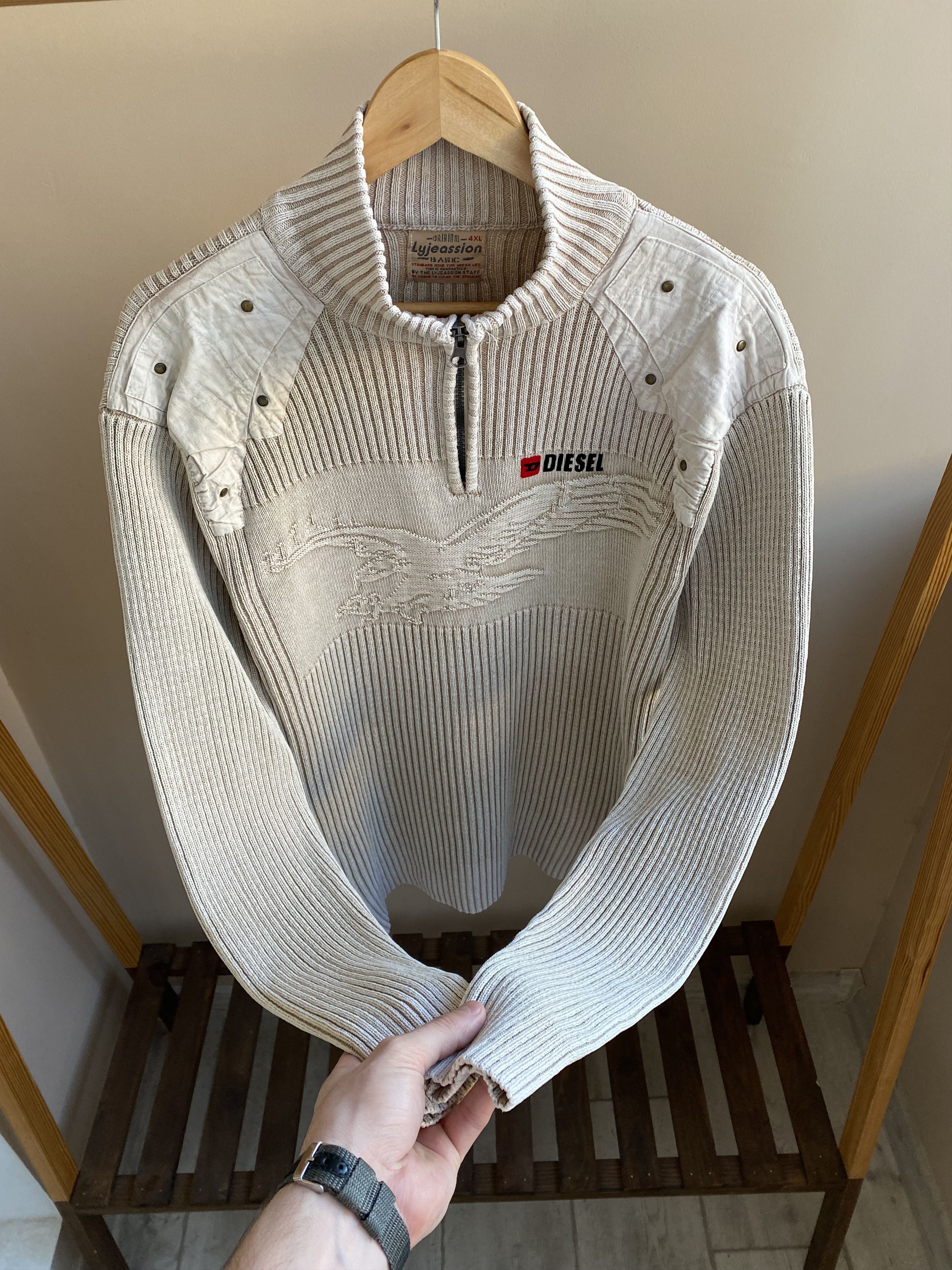 Hysteric Glamour × If Six Was Nine Very rare vintage y2k eagle avant-garde Diesel style sweater Size US XXL / EU 58 / 5 - 4 Thumbnail