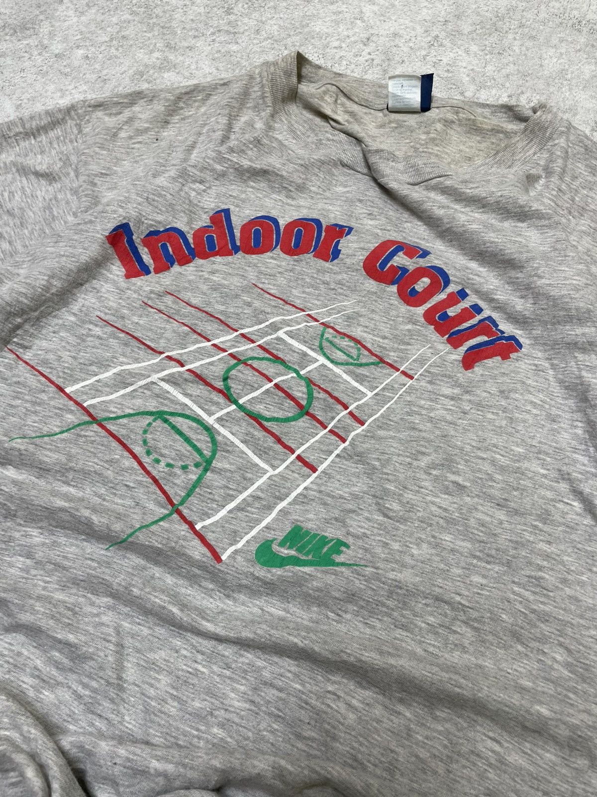 Nike × Vintage Nike Italia 🇮🇹 1989s Indoor Court Limited T-Shirt Size US L / EU 52-54 / 3 - 6 Thumbnail
