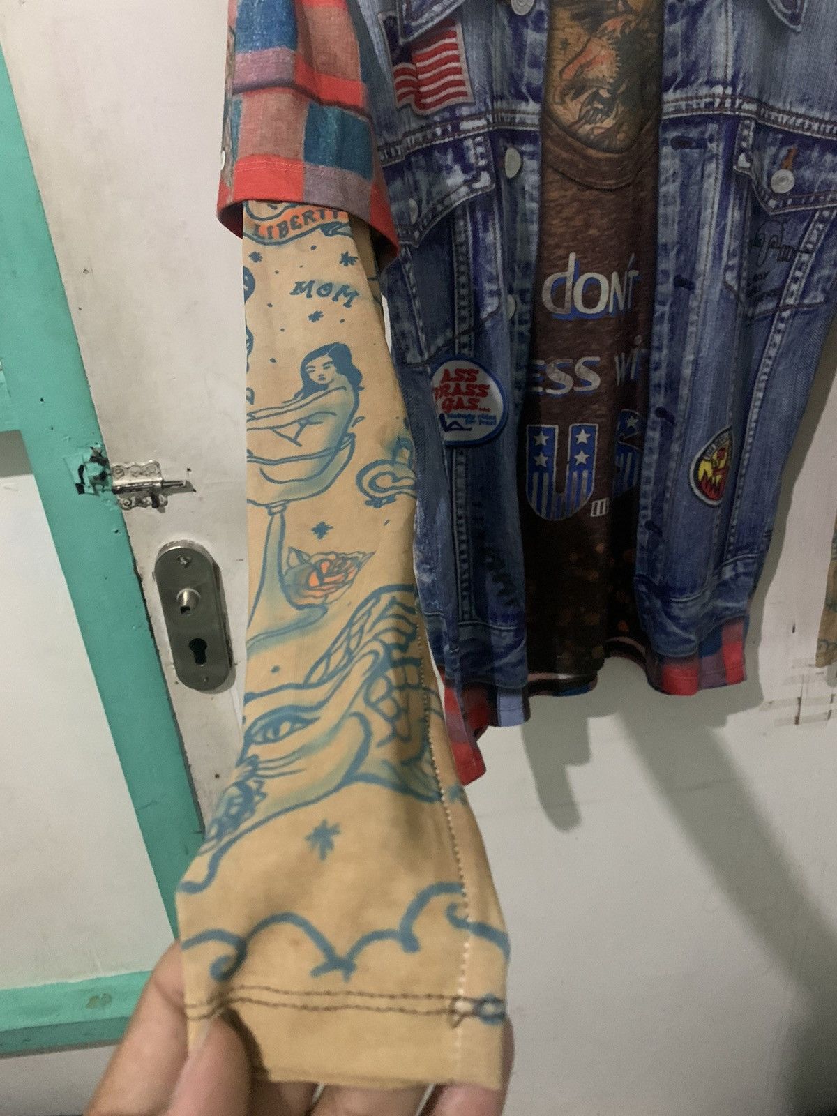 Hysteric Glamour × If Six Was Nine × Le Grande Bleu (L.G.B.) Japanese tattoo t-shirt Paul Gaultier style Size US M / EU 48-50 / 2 - 10 Thumbnail