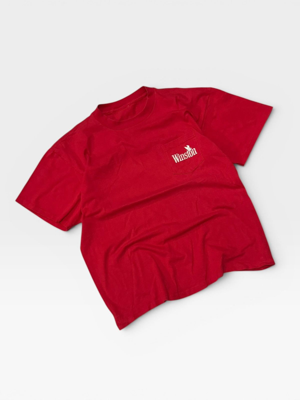 Vintage Vintage 90’s Winston Eagle Pocket T-Shirt Size US XL / EU 56 / 4 - 5 Thumbnail