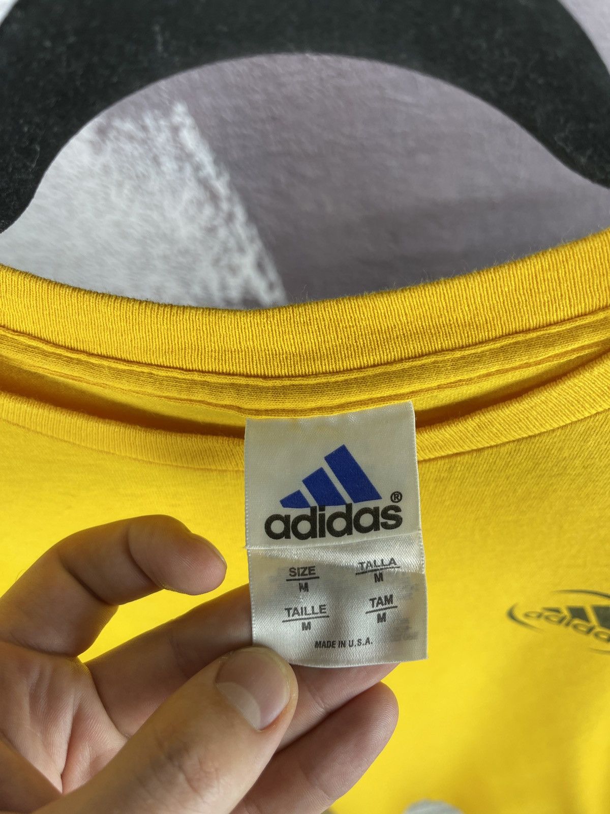 Adidas Adidas logo vintage 90s made in USA yellow long sleeve tee Size US M / EU 48-50 / 2 - 8 Thumbnail