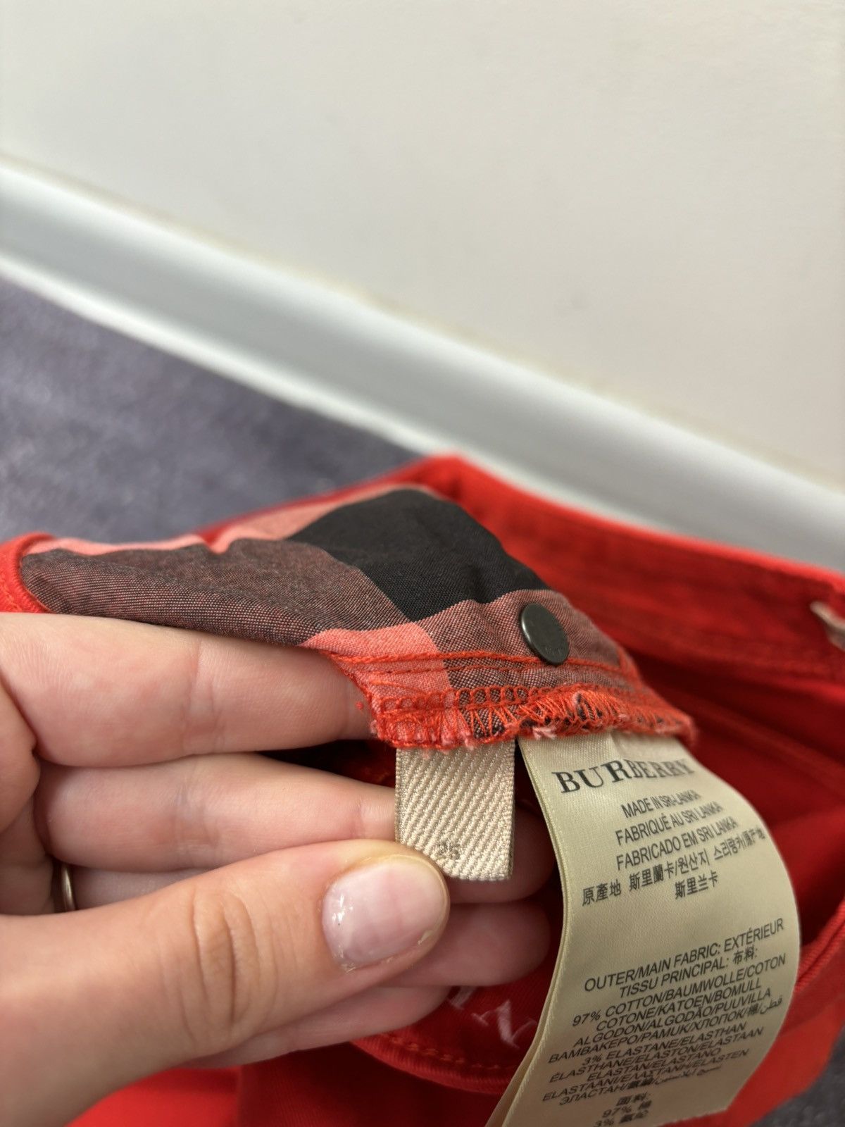 Burberry Burberry Brit Westbourne Women’s Red Skinny Ankle Jeans Size 25" / US 0 / IT 36 - 11 Thumbnail