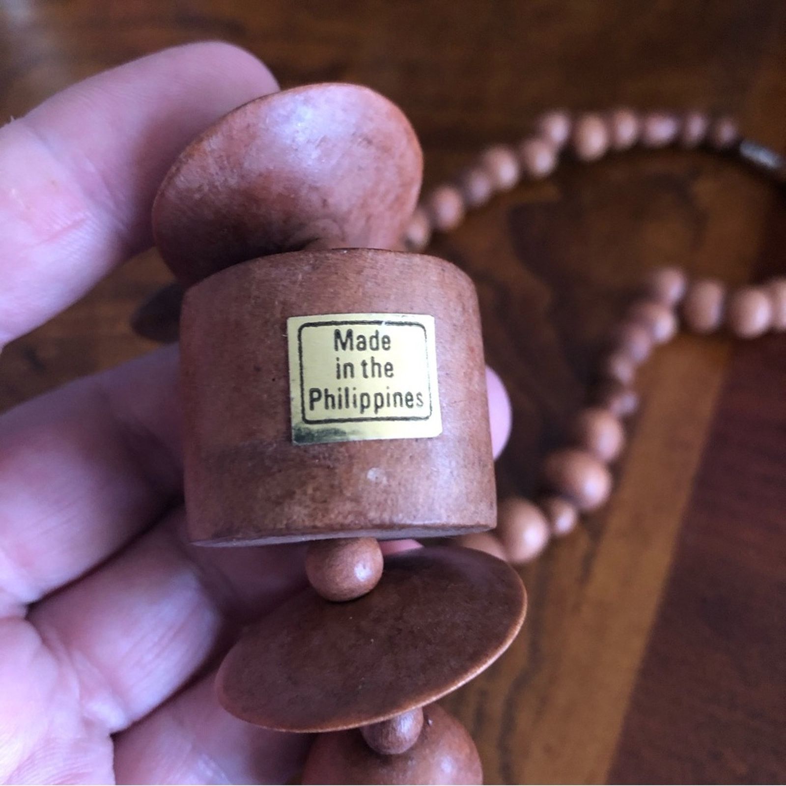 Vintage Vintage handmade wood bead necklace Size ONE SIZE - 3 Thumbnail