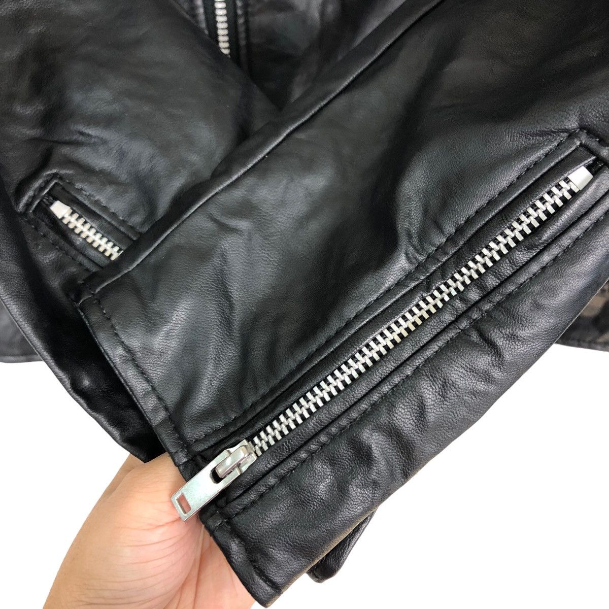Japanese Brand 🔥Bondage Design Soft Leather Bomber Jacket Uniqlo Japan Size US M / EU 48-50 / 2 - 12 Thumbnail