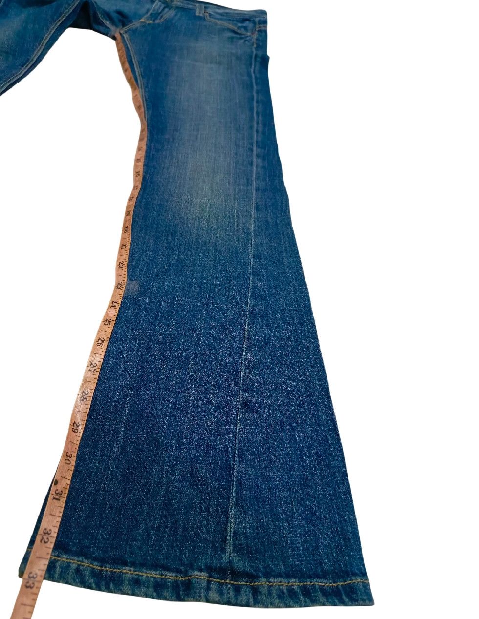 Hudson 1990's - Asymmetric Flared Low Denim Jeans Size US 29 - 7 Thumbnail