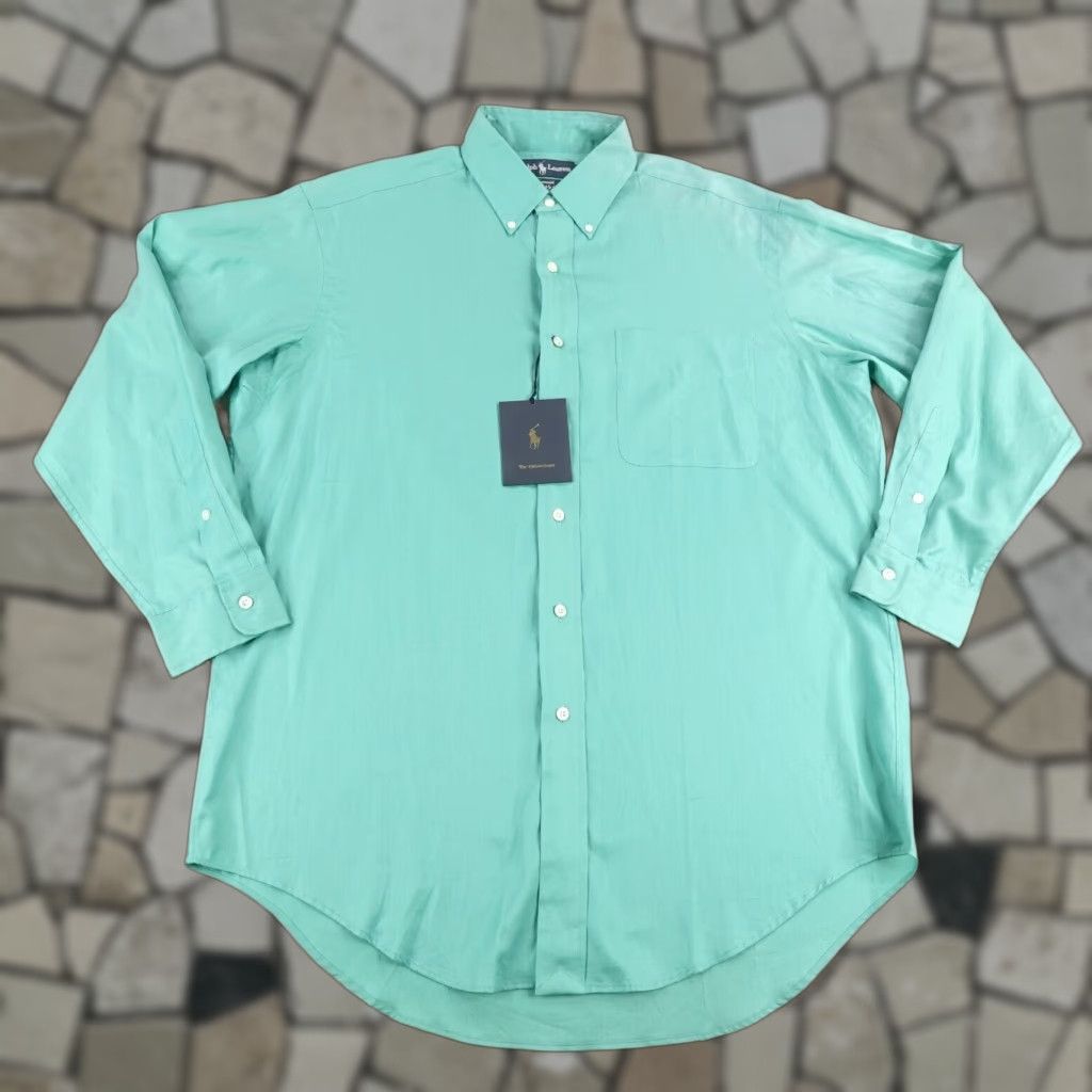 Ralph Lauren VINTAGE Ralph Lauren Shirt Mens Medium Green Button-Up 90s Preppy Classic Outdoor Casual Formal Dress Casual Mens Medium Green Ralph Lauren Shirt Size US M / EU 48-50 / 2 - 1 Thumbnail