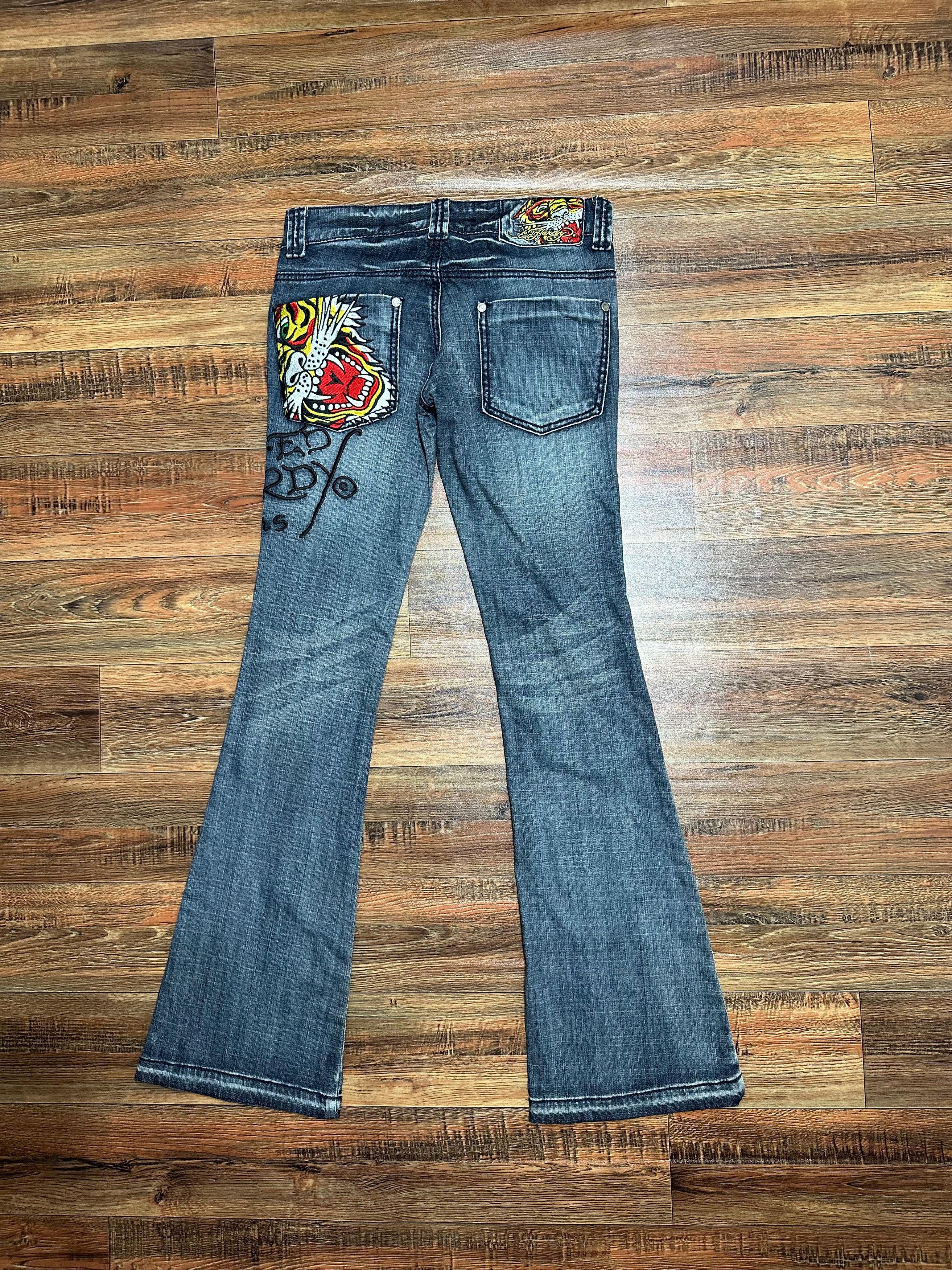 Ed Hardy × Vintage Vintage Ed hardy jeans Tiger embroidered Size US 26 / EU 42 - 1 Thumbnail