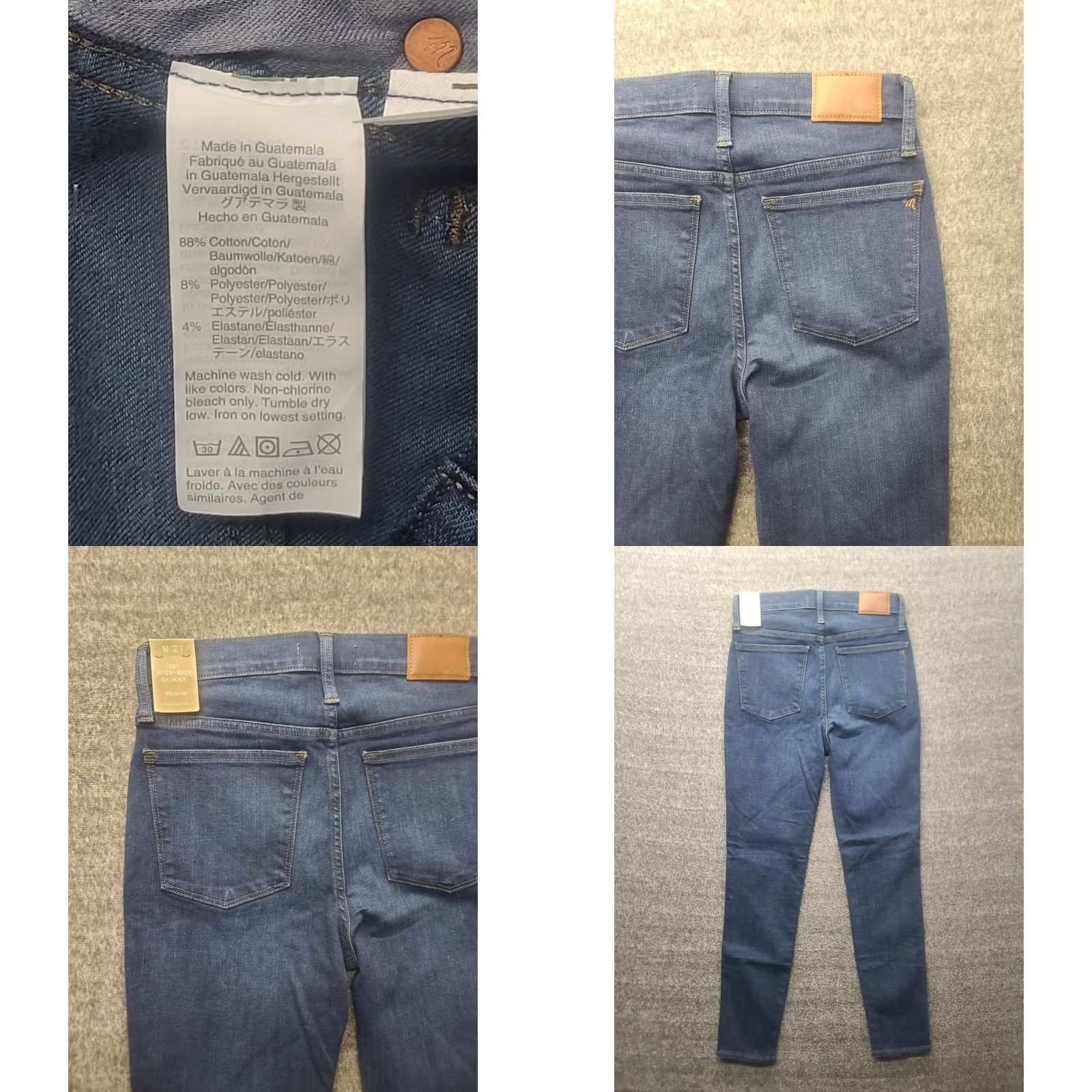 Madewell Madewell Jeans Womens 27x29 Skinny High Rise Ankle Pockets Denim Blue 27 Slim Regular Womens Sounds Size 27" / US 4 / IT 40 - 9 Thumbnail