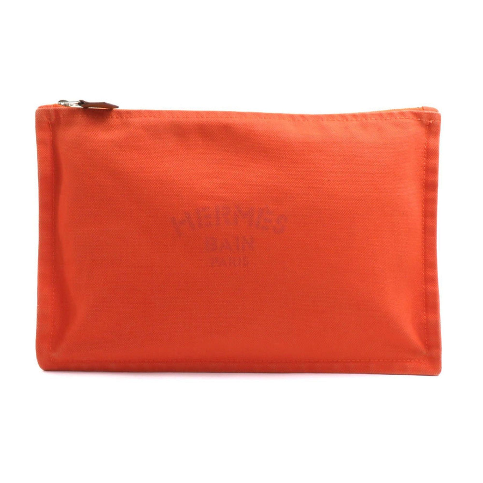 image of Hermes Pouch Yachting Gm Canvas Orange Unisex R10022F, Women's