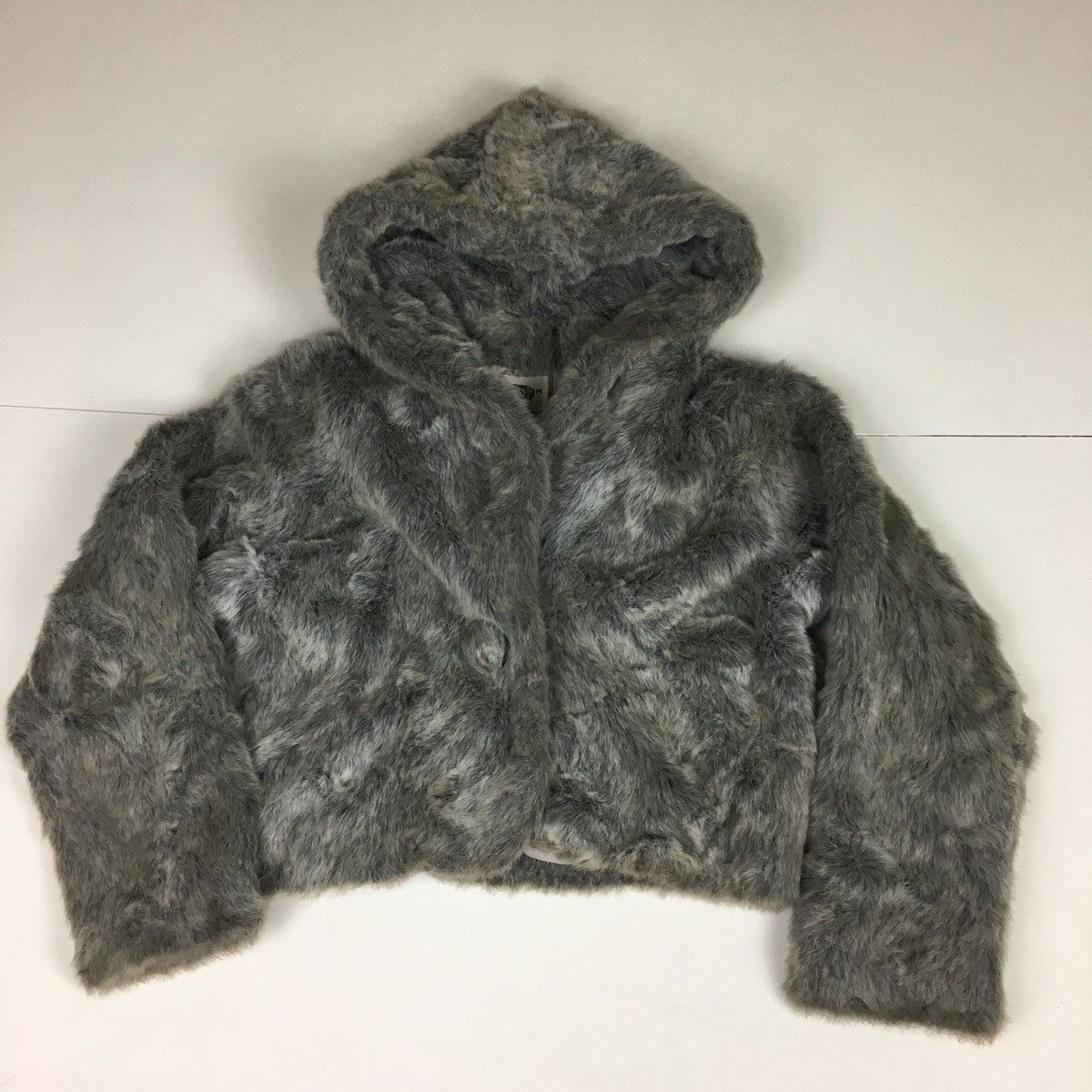 Japanese Brand Moda In Boa Acrylic Like Mink Fur Crop Hoodie Size M / US 6-8 / IT 42-44 - 2 Thumbnail