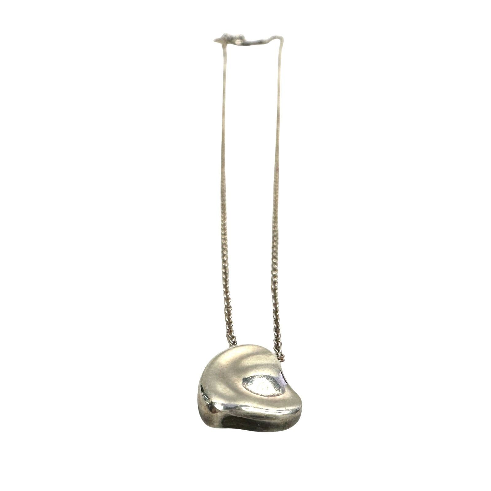 Tiffany & Co. Tiffany and Co Elsa Peretti Full Heart Necklace 16" Dust Bag Size ONE SIZE - 5 Thumbnail