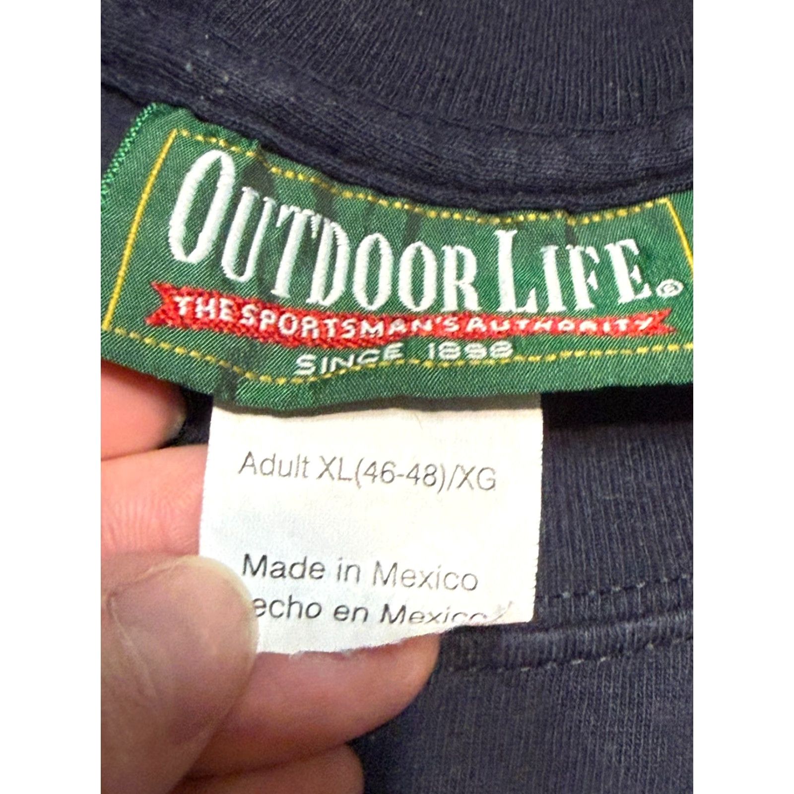 Alife Outdoor Life Shirts Men XL Black Deer Graphic Print Short Sleeve T-Shirt Size US XL / EU 56 / 4 - 6 Thumbnail