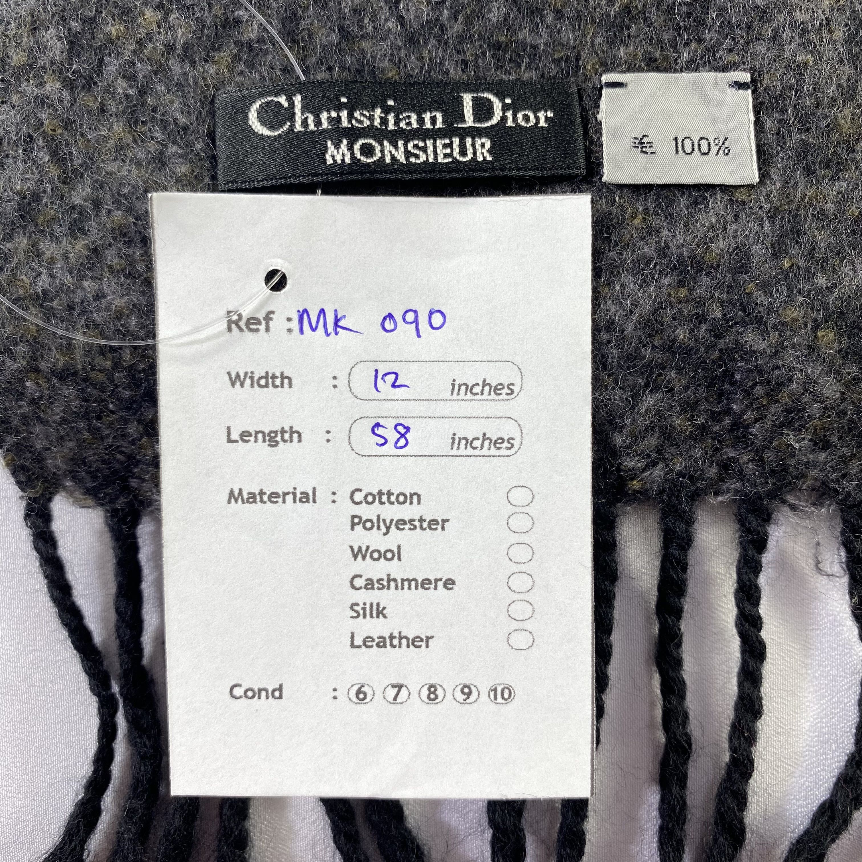 Christian Dior Monsieur × Vintage Christian Dior Scarf Neck Wrap Wool Muffler Size ONE SIZE - 6 Thumbnail