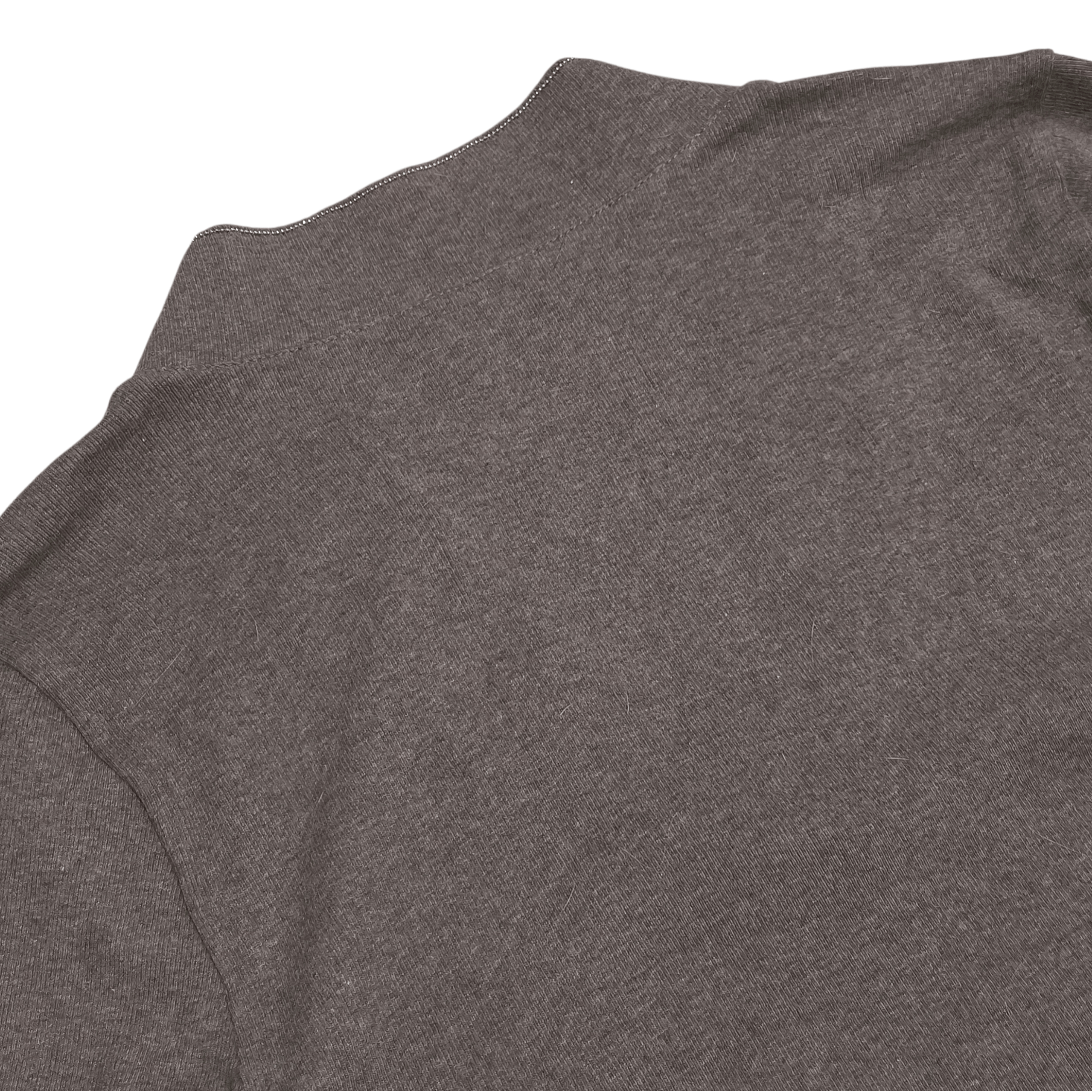 Brunello Cucinelli Brunello Cucinelli Monili Revere Collar V-Neck Stretch Top Size S / US 4 / IT 40 - 3 Thumbnail