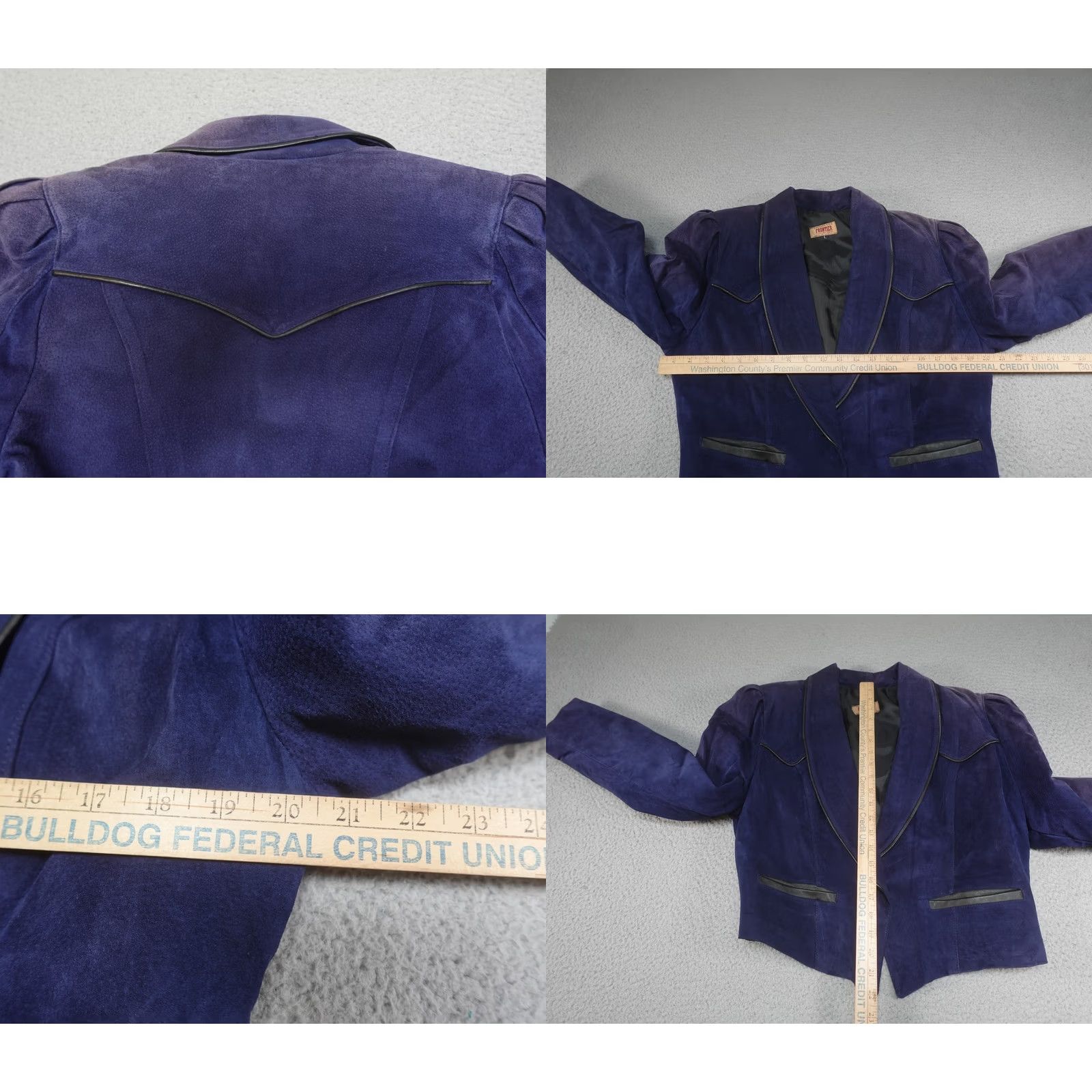 Vintage VINTAGE Frontier Collection Western Jacket Womens L Purple Suede Leather Cropped Rodeo Made USA Size L / US 10 / IT 46 - 8 Thumbnail