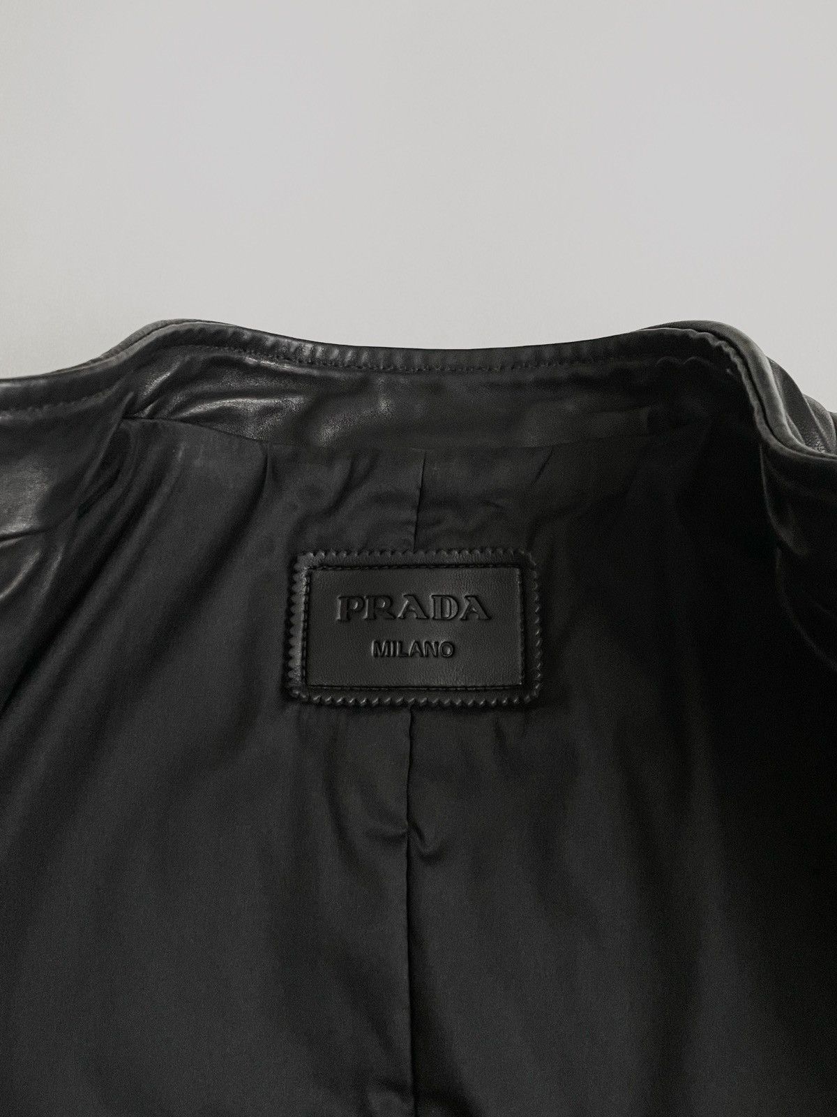 Prada Prada Biker leather zip jacket Size L / US 10 / IT 46 - 9 Thumbnail