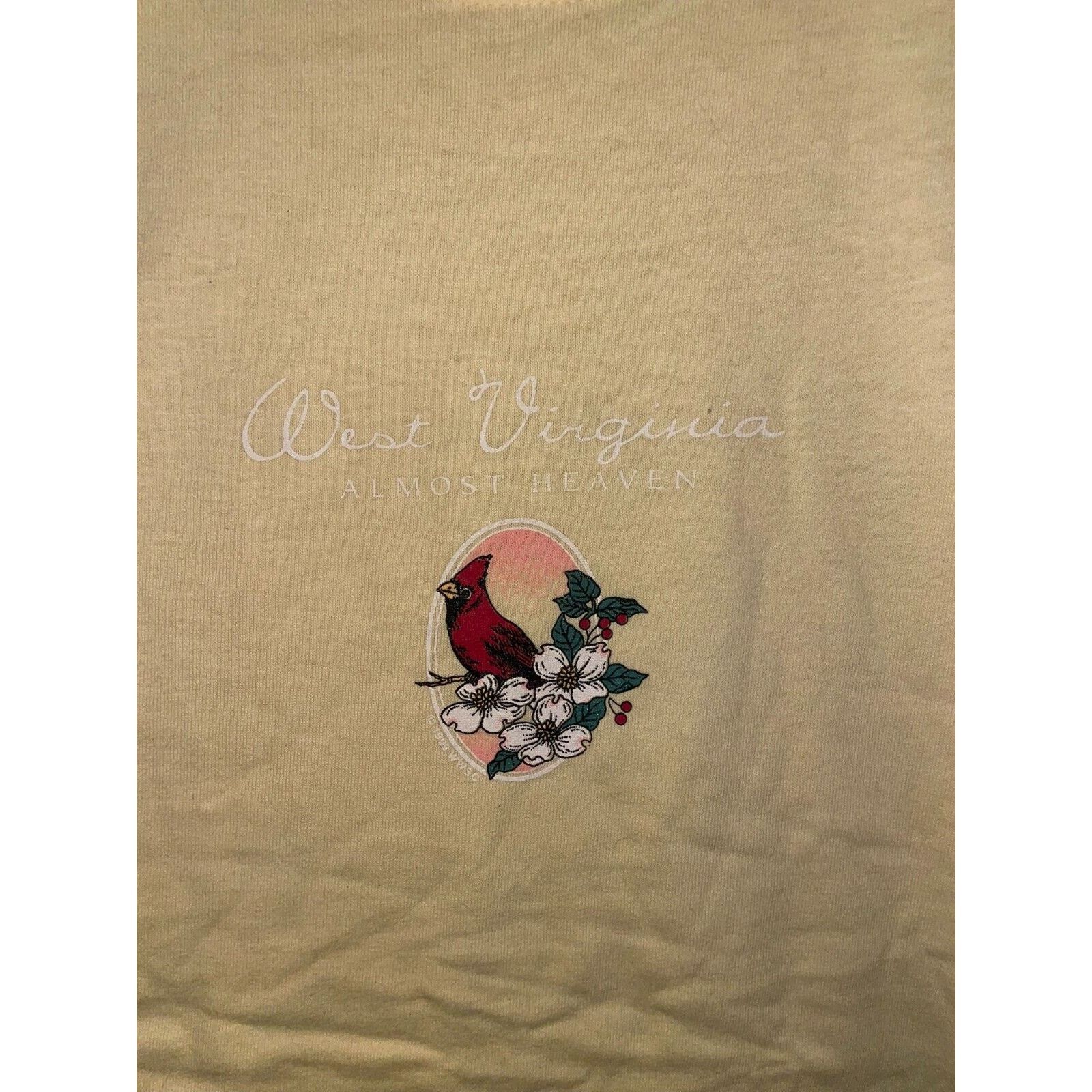 Anvil × Vintage Vintage West Virginia Shirt Tee Cardinal Anvil State 90s M Size US M / EU 48-50 / 2 - 3 Thumbnail