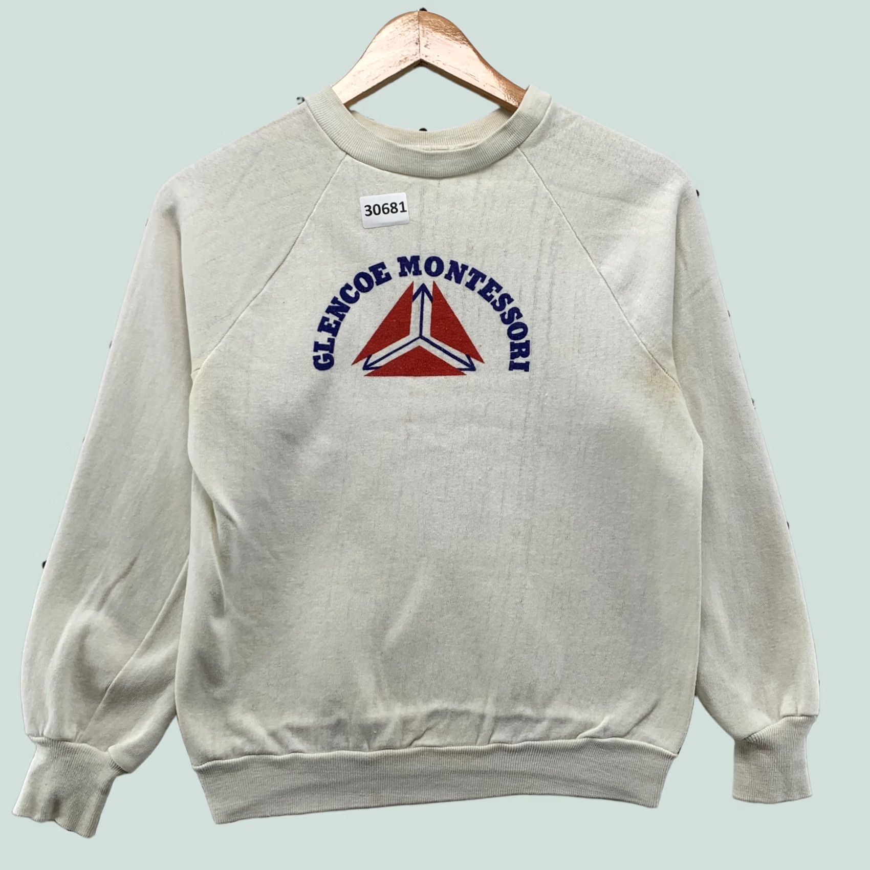 Vintage VINTAGE Healthknit Sweatshirt Mens XS White 70s Glencoe Montessori Made USA 70s 80s Cotton Crew Neck Pullover Shirt Clothes Mens Size US XS / EU 42 / 0 - 1 Thumbnail