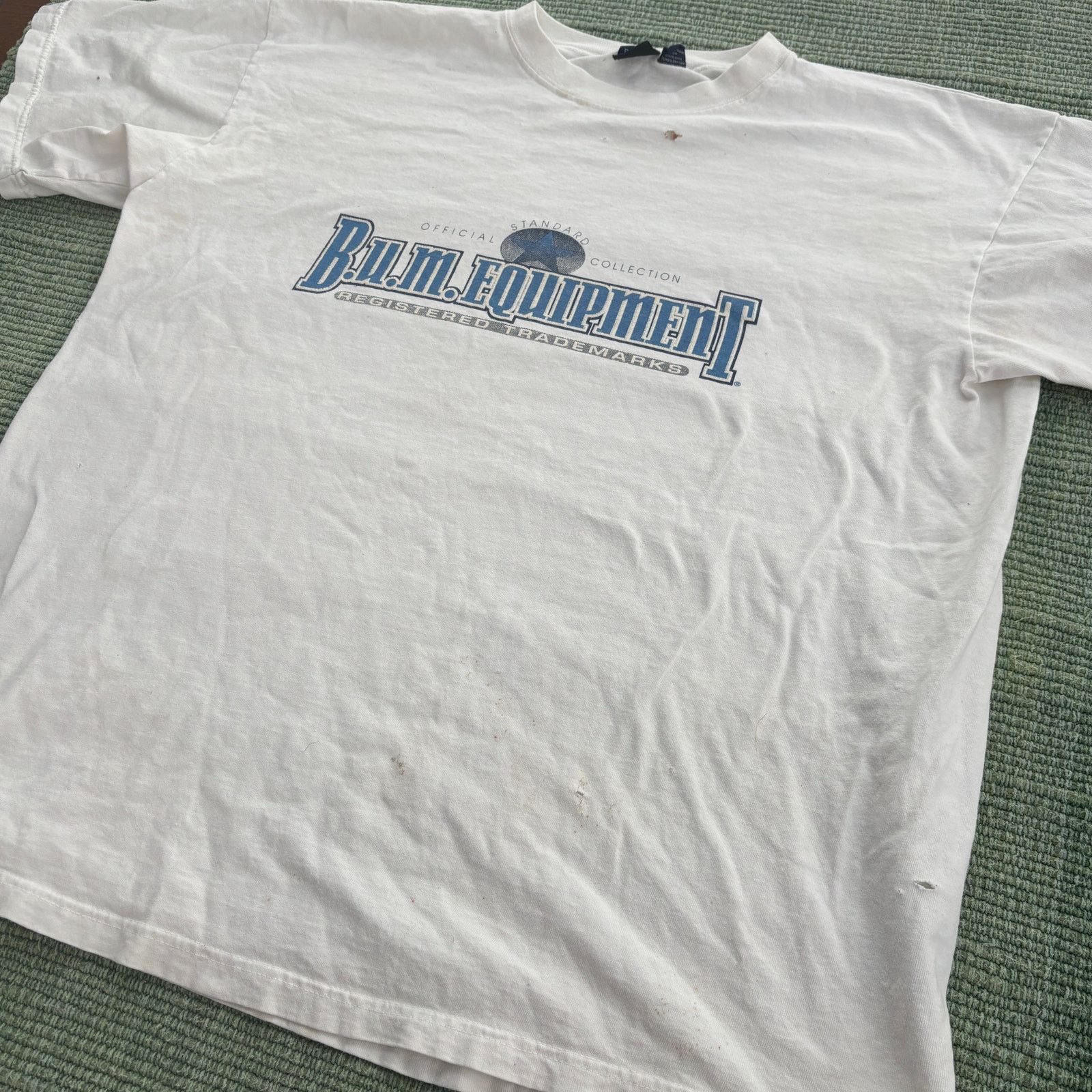 B.U.M Equipment × Vintage 90s B.U.M. Equipment Cotton Distressed Tee Shirt L Grunge Size US L / EU 52-54 / 3 - 7 Thumbnail