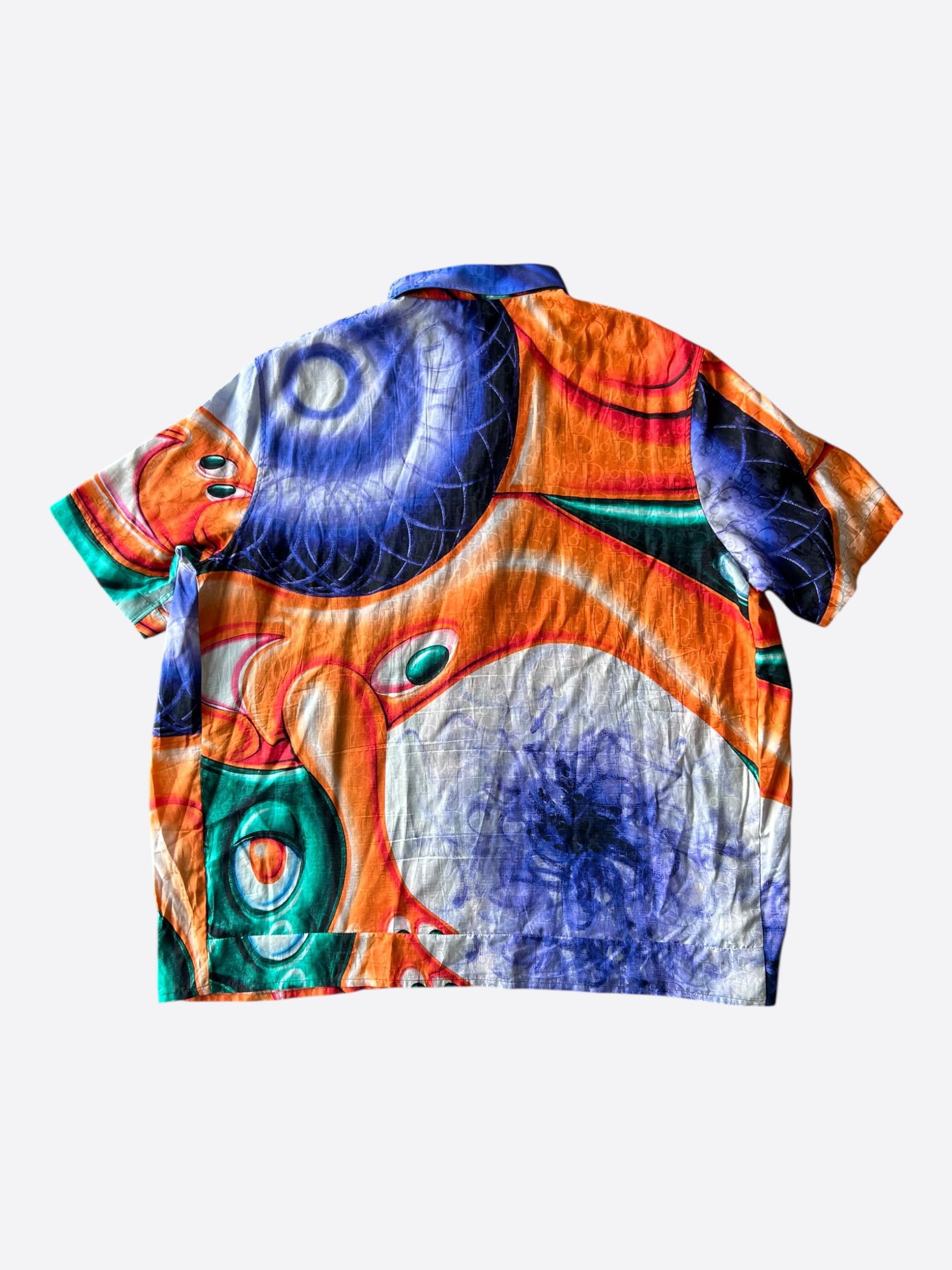 Dior Dior Kenny Scharf Oblique Face Graphic Button Up Shirt Size US XXL / EU 58 / 5 - 2 Thumbnail