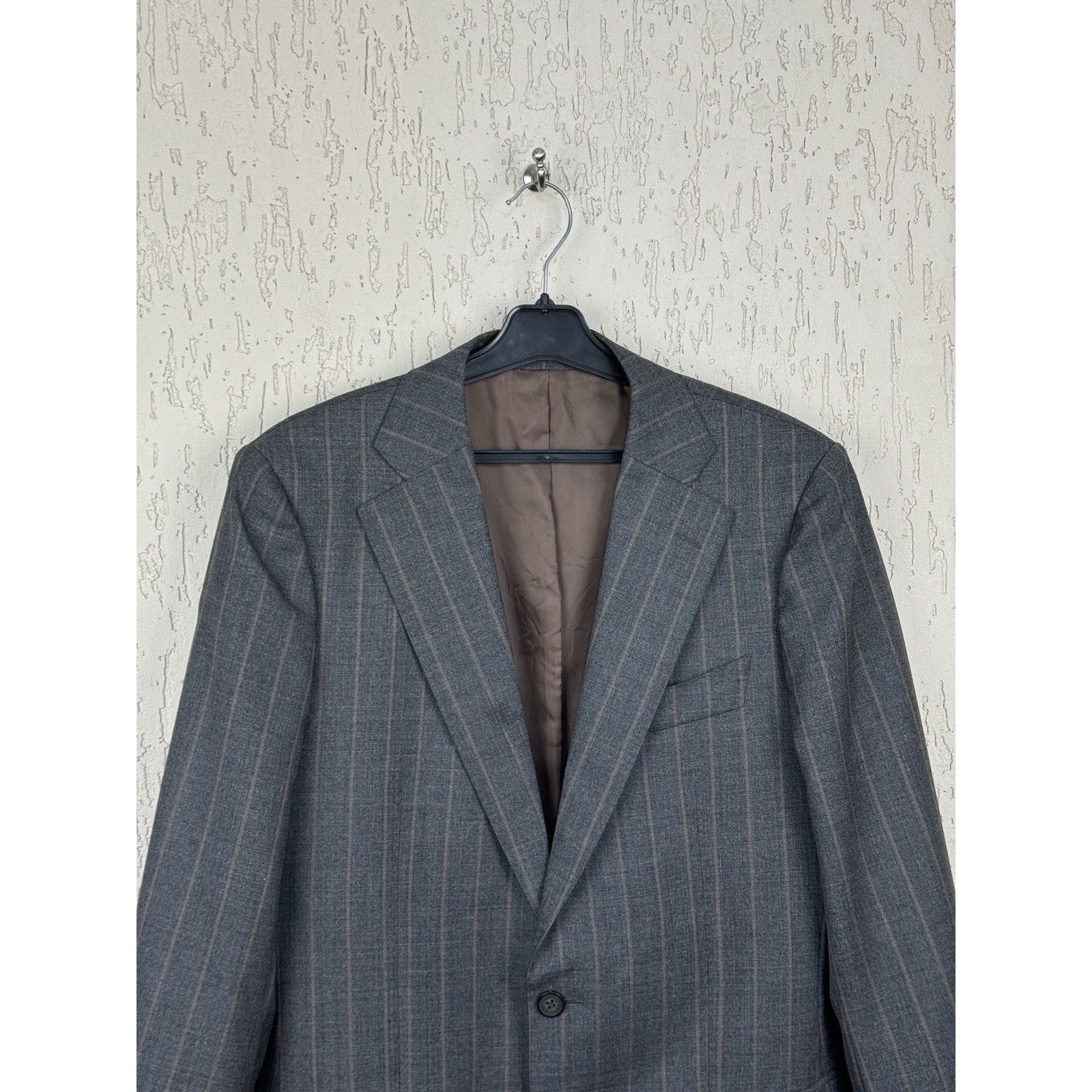 Suitsupply Suitsupply Gray Striped Havana VBC Wool Blazer Sport Jacket Size 36R - 3 Thumbnail