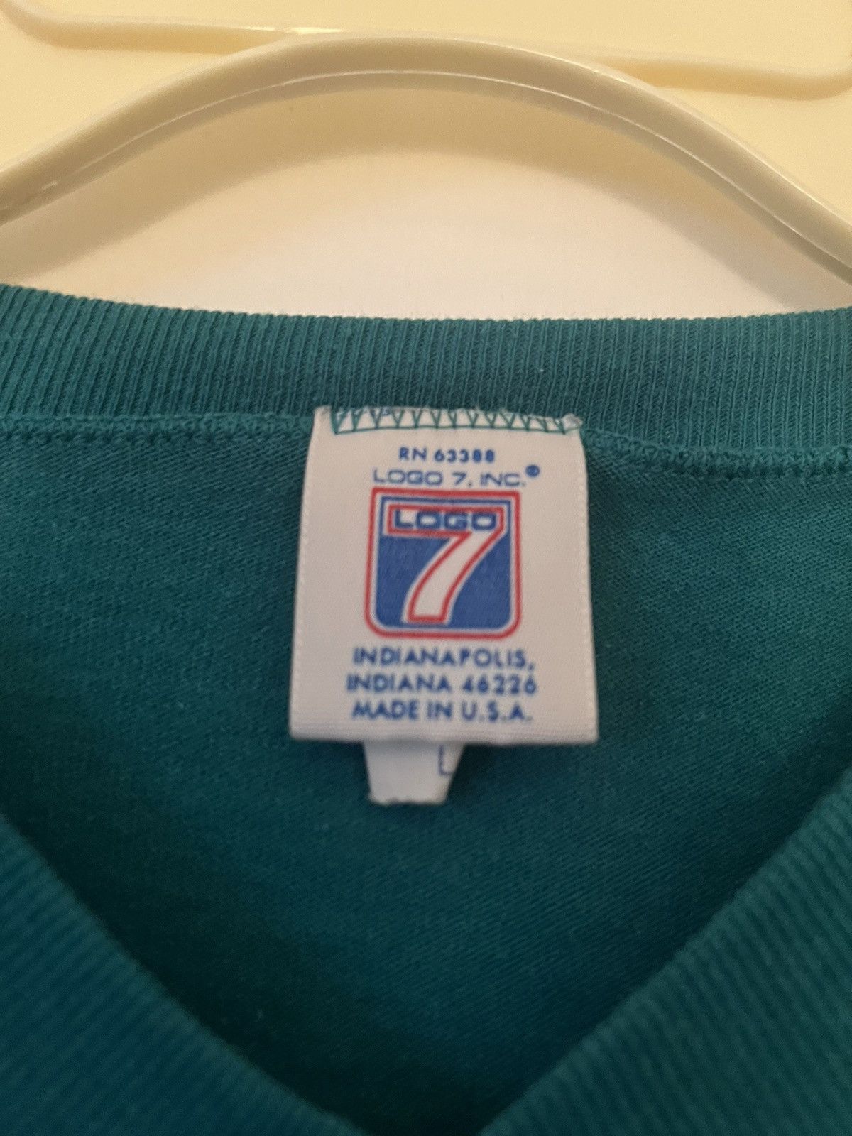 Logo 7 × Vintage Vintage 90s Miami Dolphins Logo 7 Adult Tee Shirt Size US L / EU 52-54 / 3 - 6 Thumbnail