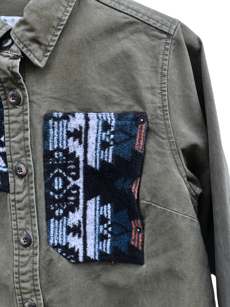 Japanese Brand × Native 💥JapaneseBrand Titicaca Navajo Native Shirt Military Style Size US M / EU 48-50 / 2 - 10 Thumbnail