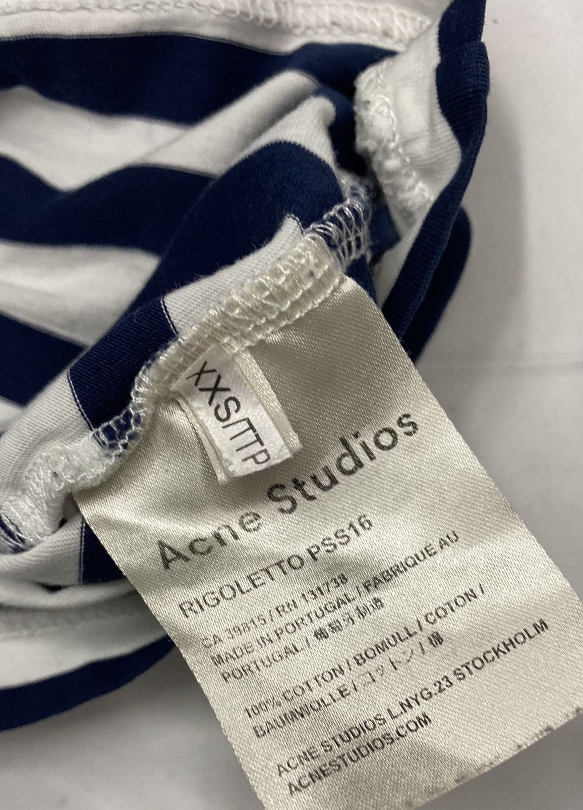 Acne Studios Crazy Streetwear Luxury Acne Studios Striped Face Tee XXS Size US XXS / EU 40 - 5 Thumbnail