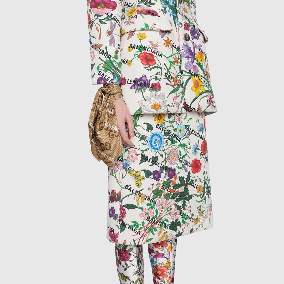 Gucci x Balenciaga Silk Printed Scarf