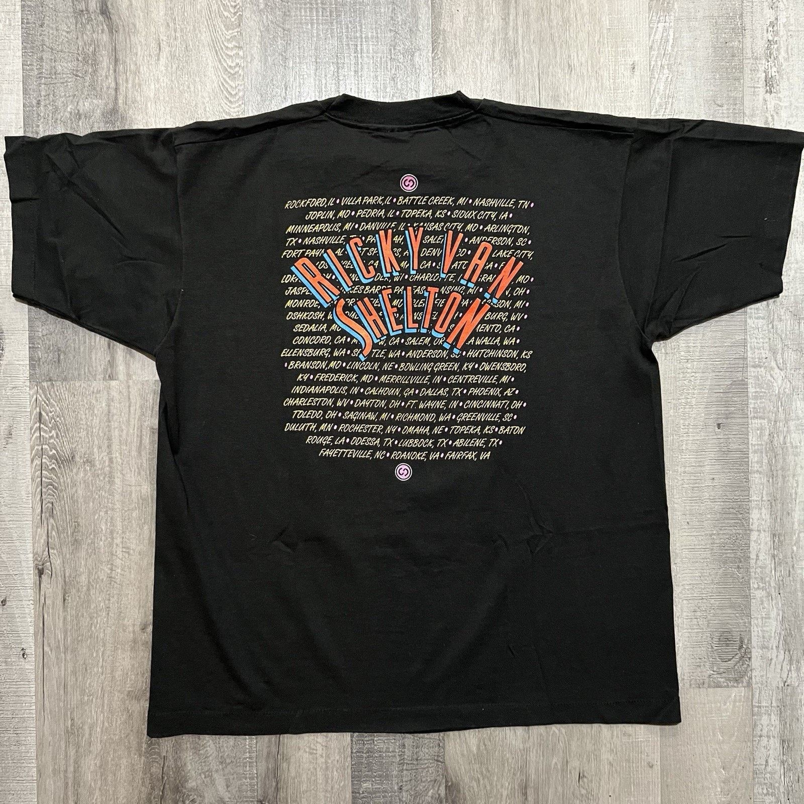 Vintage VTG Ricky Van Shelton 1992 Tour Black Music Band T Shirt XL Size US XL / EU 56 / 4 - 2 Thumbnail