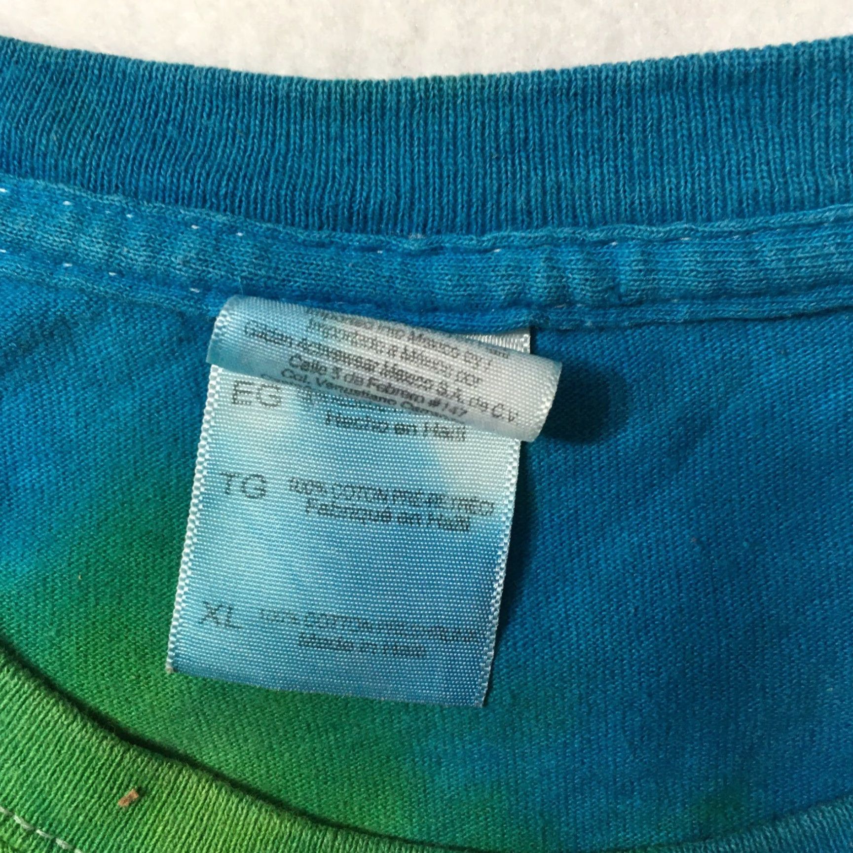 Gildan VINTAGE Fort Worth Shirt Mens XL Green Tie Dye Texas Y2K Size US XL / EU 56 / 4 - 3 Thumbnail